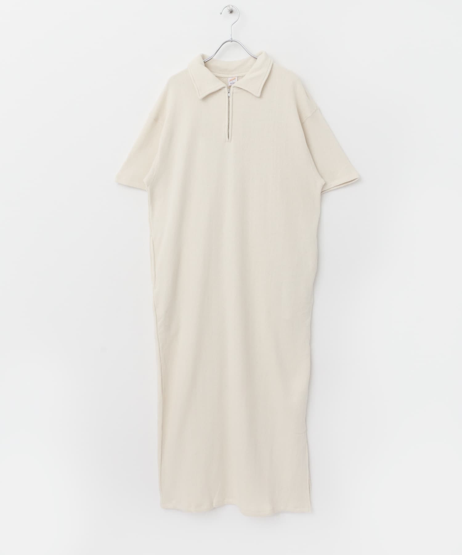 URBAN RESEARCH DOORS◆半袖ワンピース/one/コットン/BLU