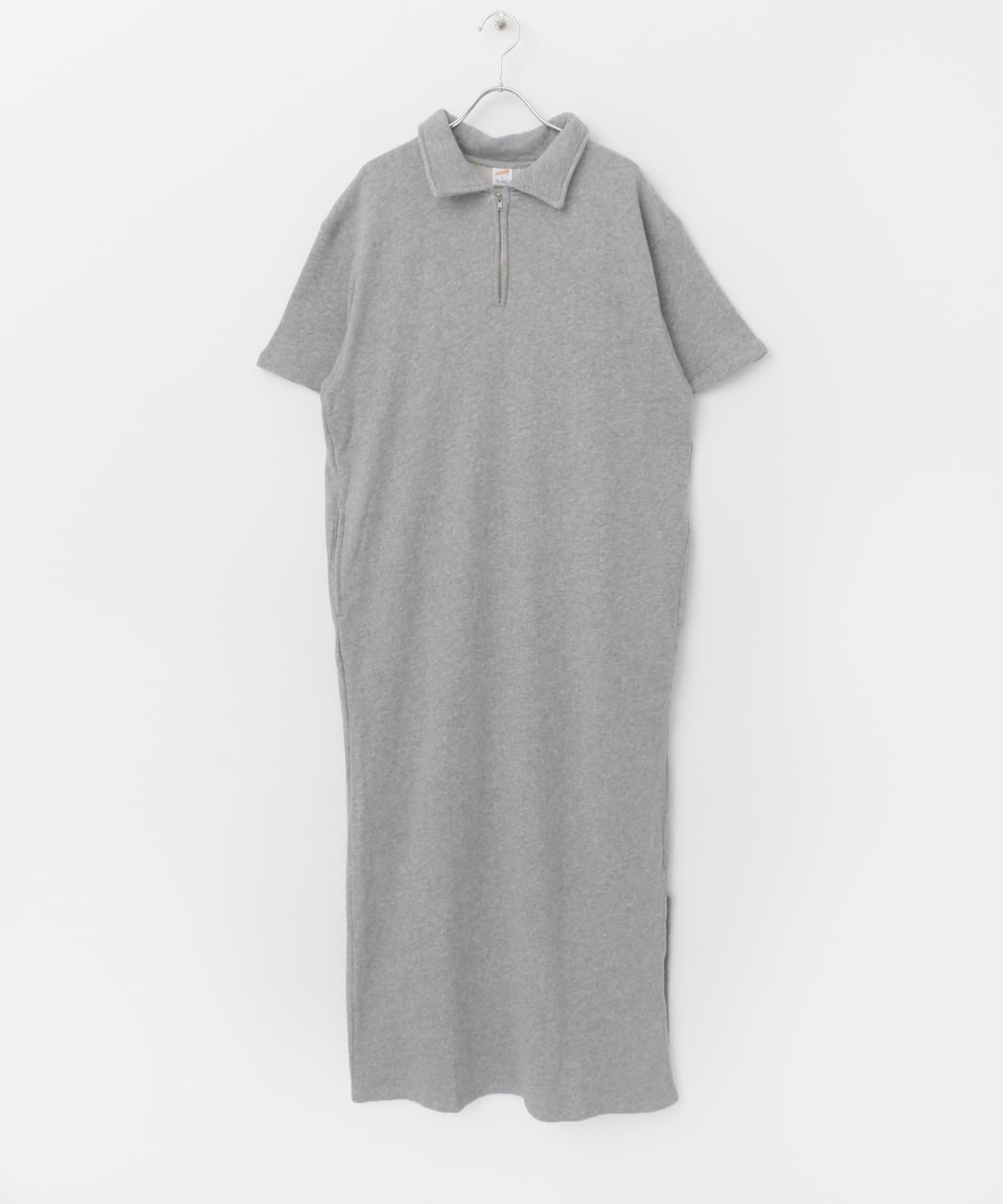 『別注』Sports Wear×DOORS　ハーフジップ半袖ワンピース グレー FREE
