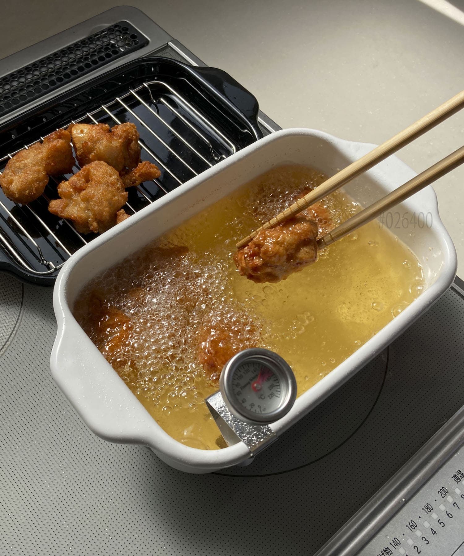 富士ホーロー　角型天ぷら鍋