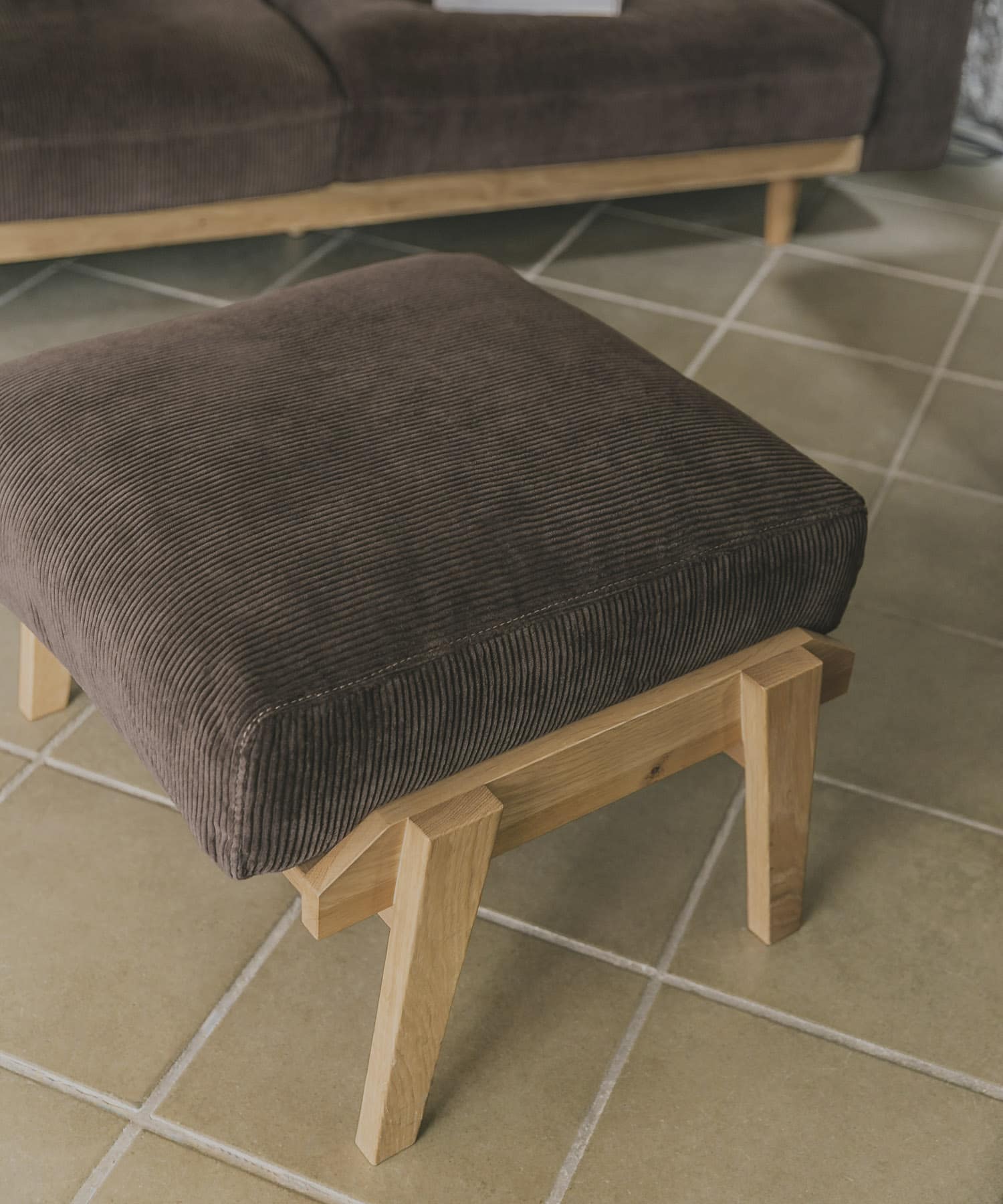 BOTHY Frame Sofa Ottoman(Corduroy) Brown one