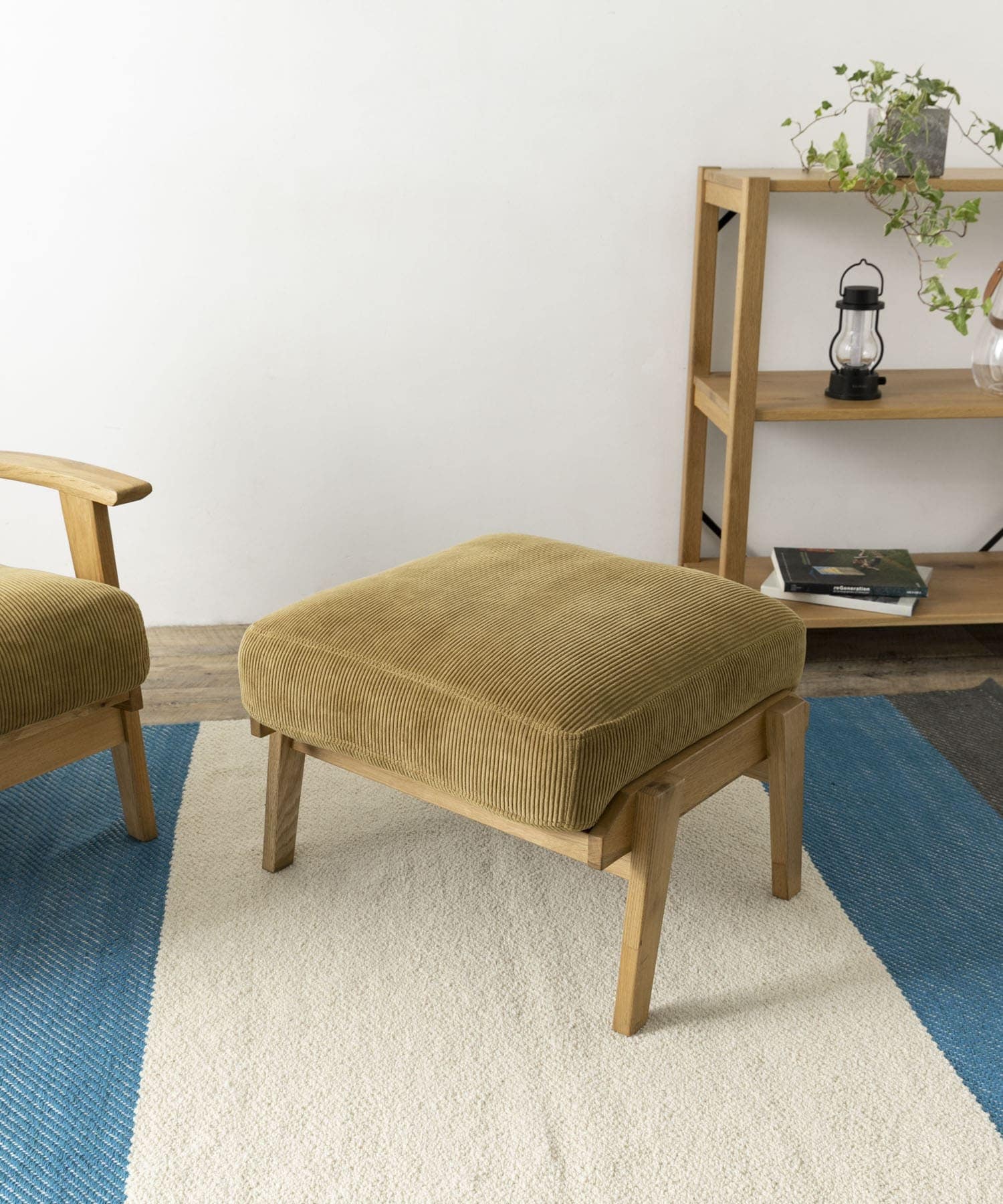 BOTHY Corduroy Ottoman オーク無垢材 Khaki one