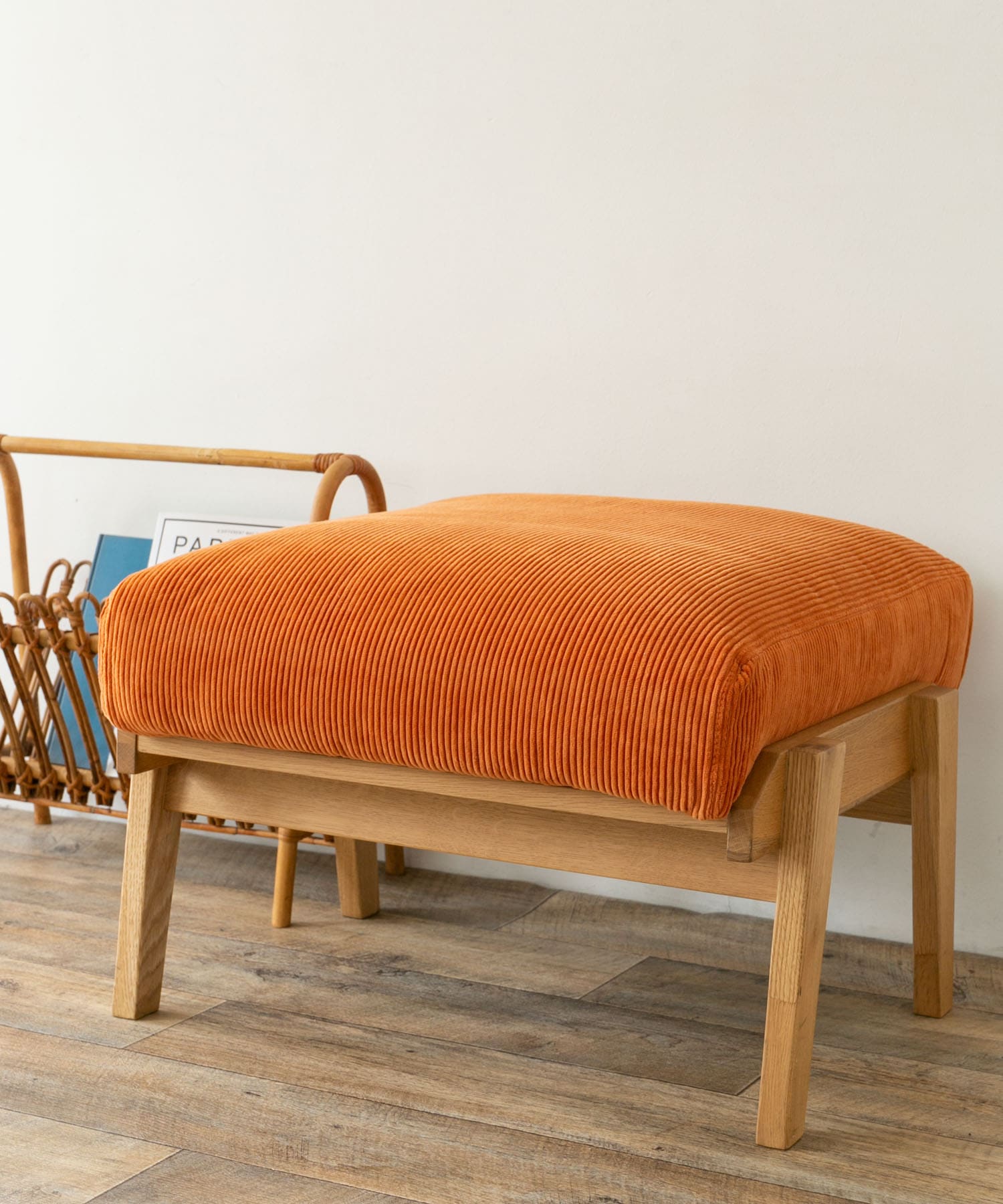BOTHY Corduroy Ottoman オーク無垢材 Brick one