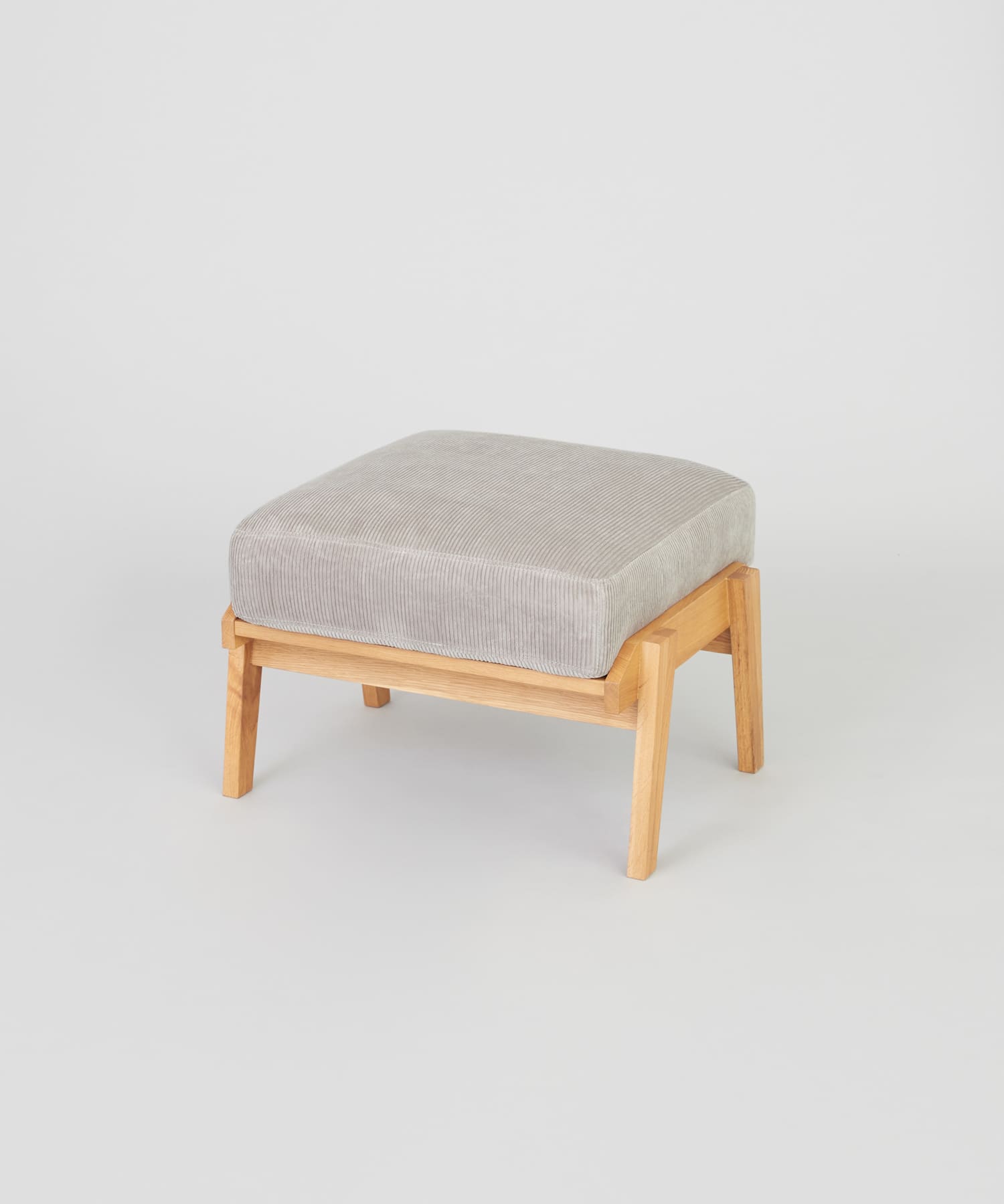 BOTHY Corduroy Ottoman オーク無垢材 Gray one