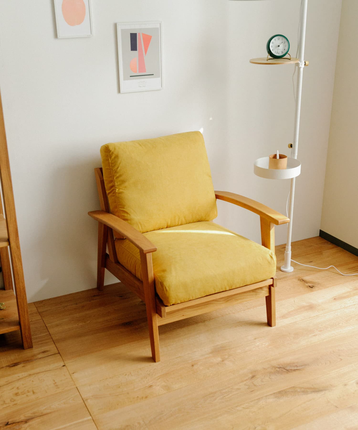 BOTHY　Chiffon Sofa 1P オーク無垢材 イエロー one