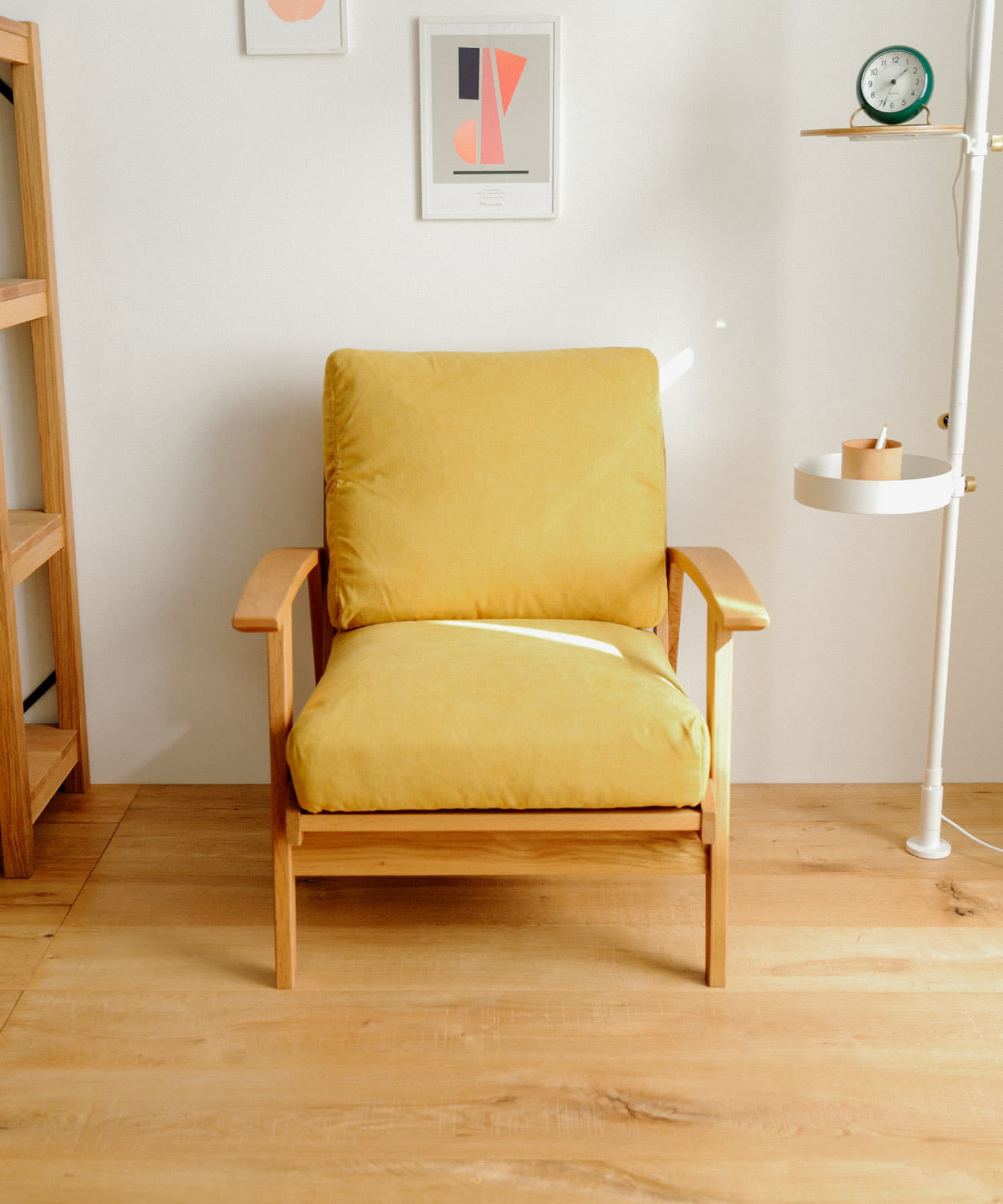 BOTHY　Chiffon Sofa 1P オーク無垢材 イエロー one