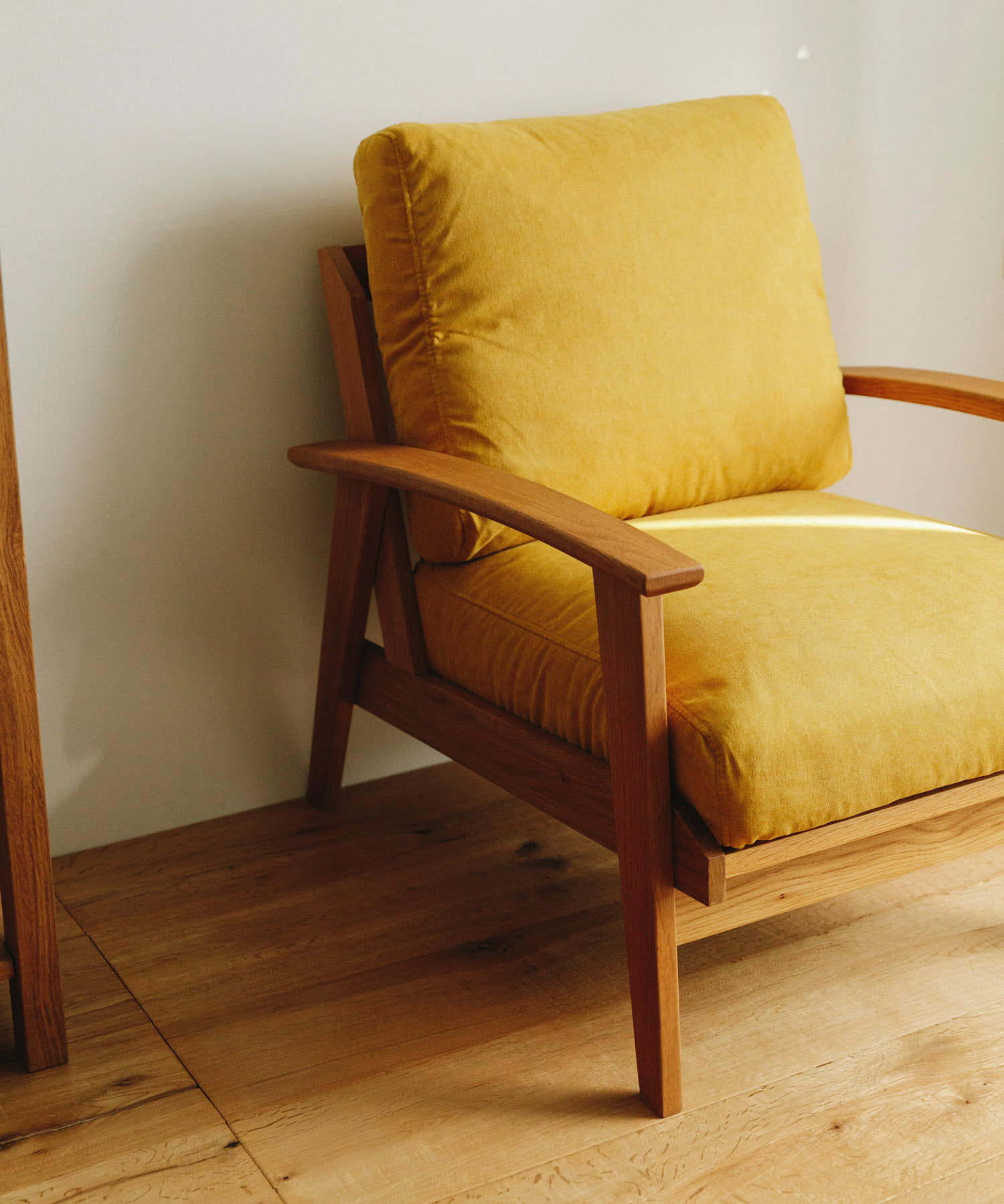 BOTHY　Chiffon Sofa 1P オーク無垢材 イエロー one