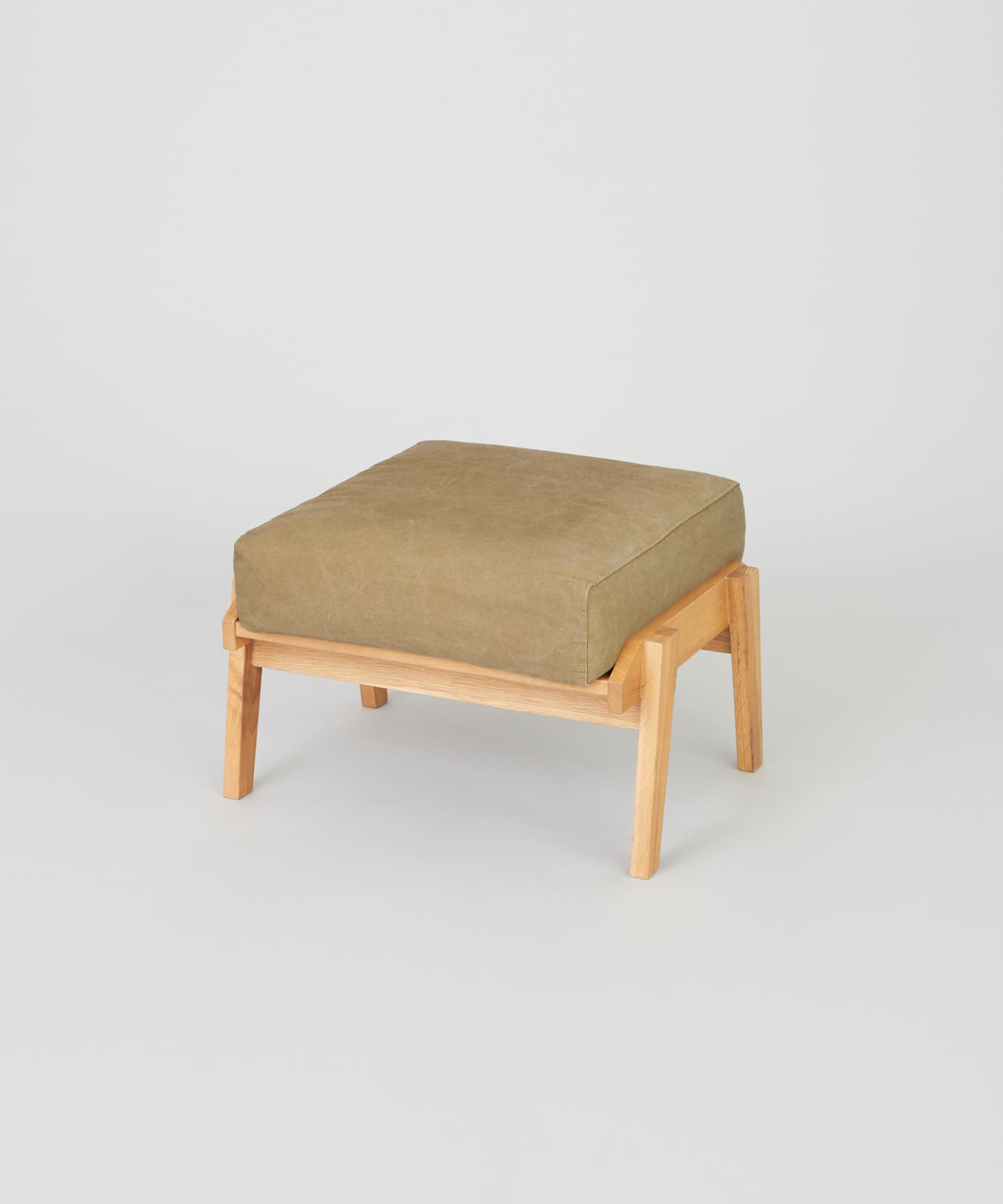 BOTHY Canvas Ottoman オーク無垢材 Khaki one