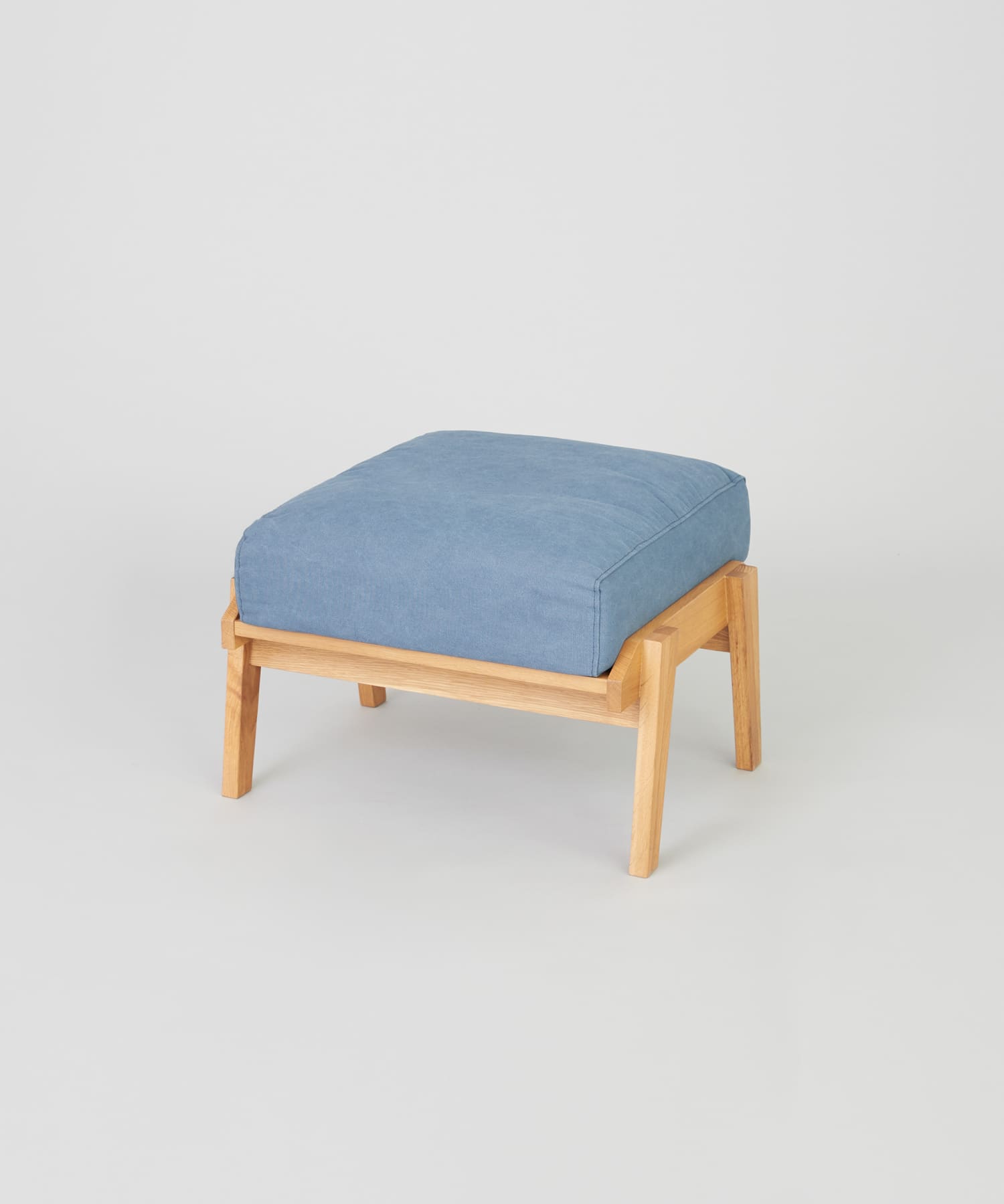 BOTHY Canvas Ottoman オーク無垢材 Blue one