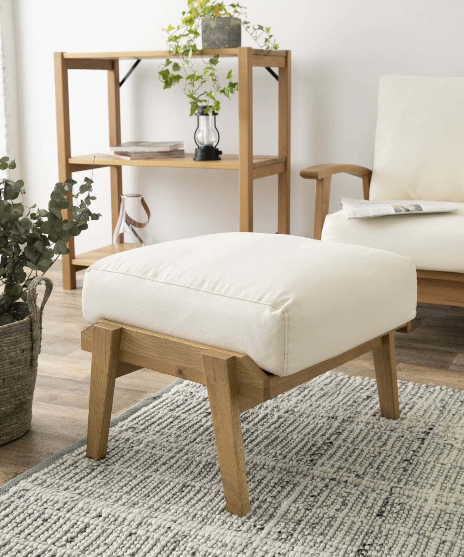 BOTHY Canvas Ottoman オーク無垢材 Natural one