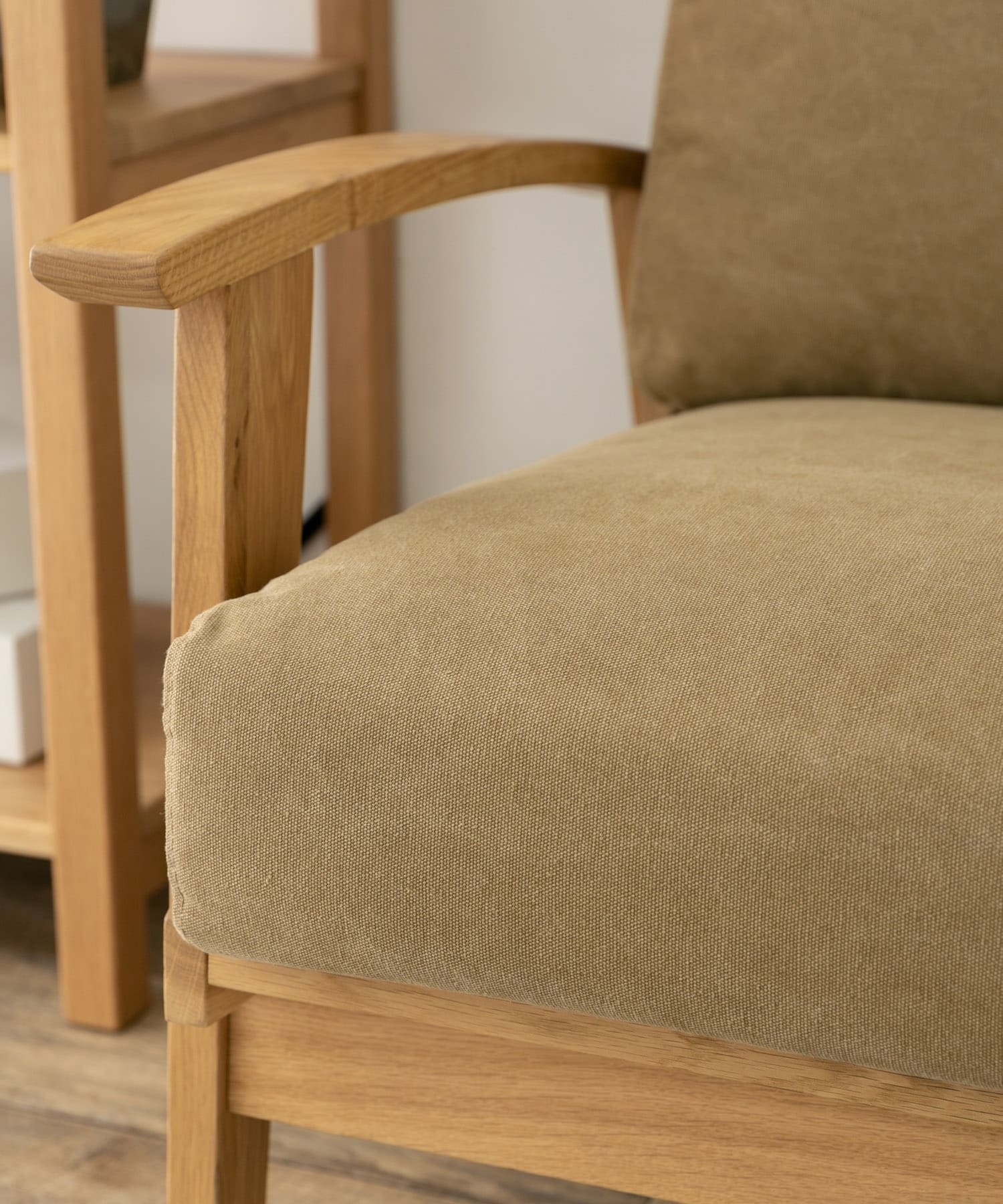 BOTHY Canvas Sofa 1P オーク無垢材 Khaki one