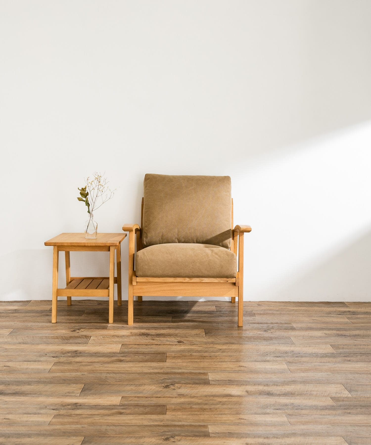 BOTHY Canvas Sofa 1P オーク無垢材 Khaki one