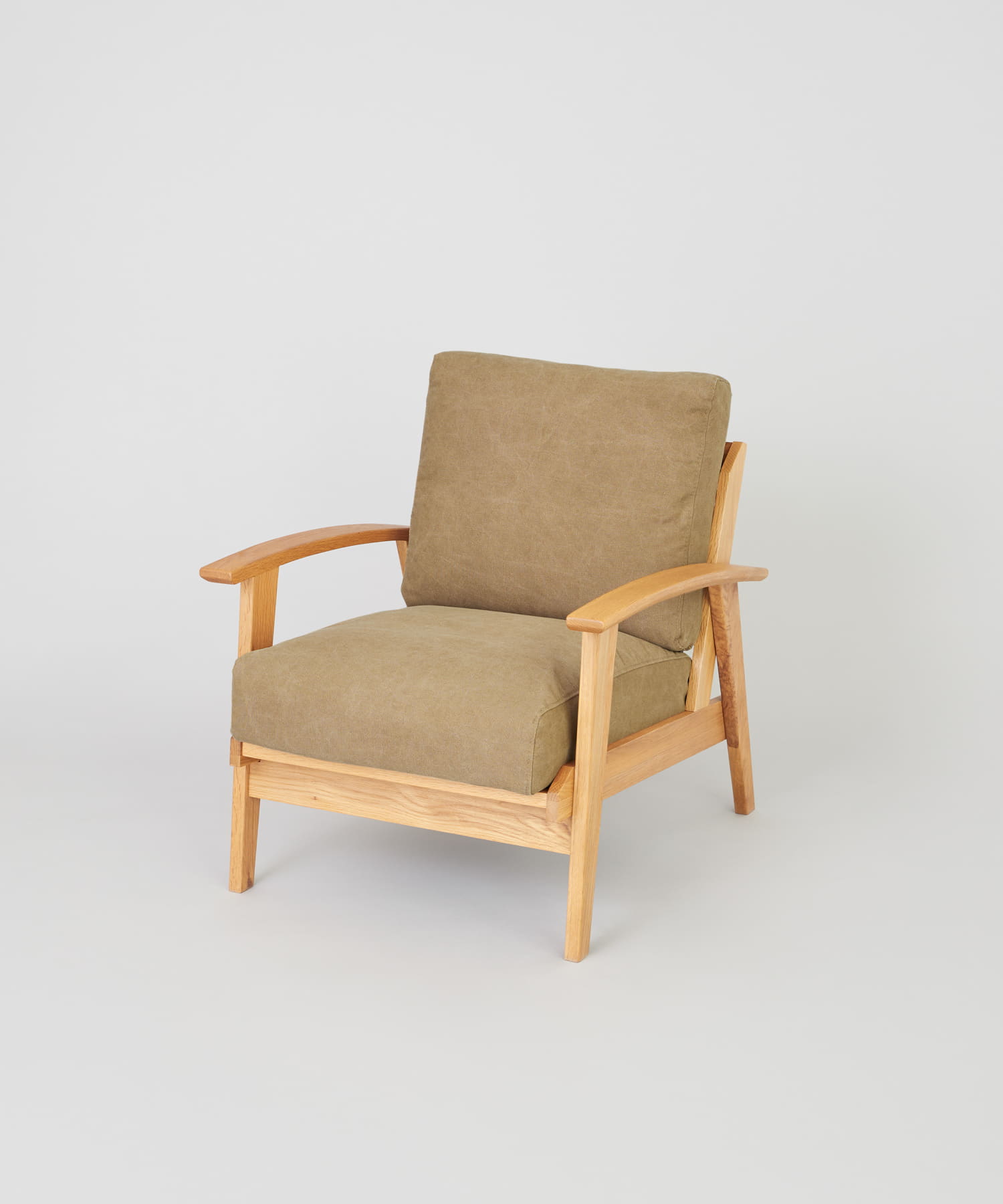 BOTHY Canvas Sofa 1P オーク無垢材 Khaki one