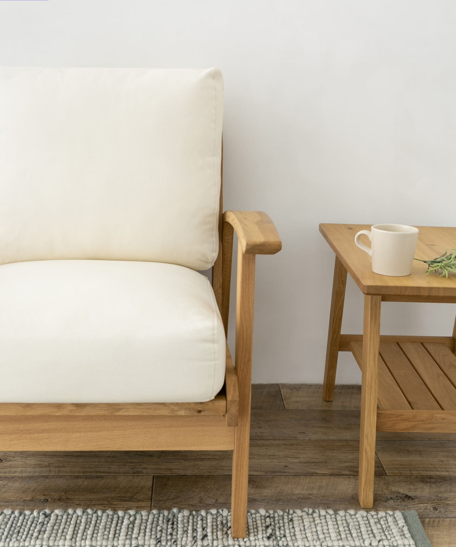 BOTHY Canvas Sofa 1P オーク無垢材 Natural one