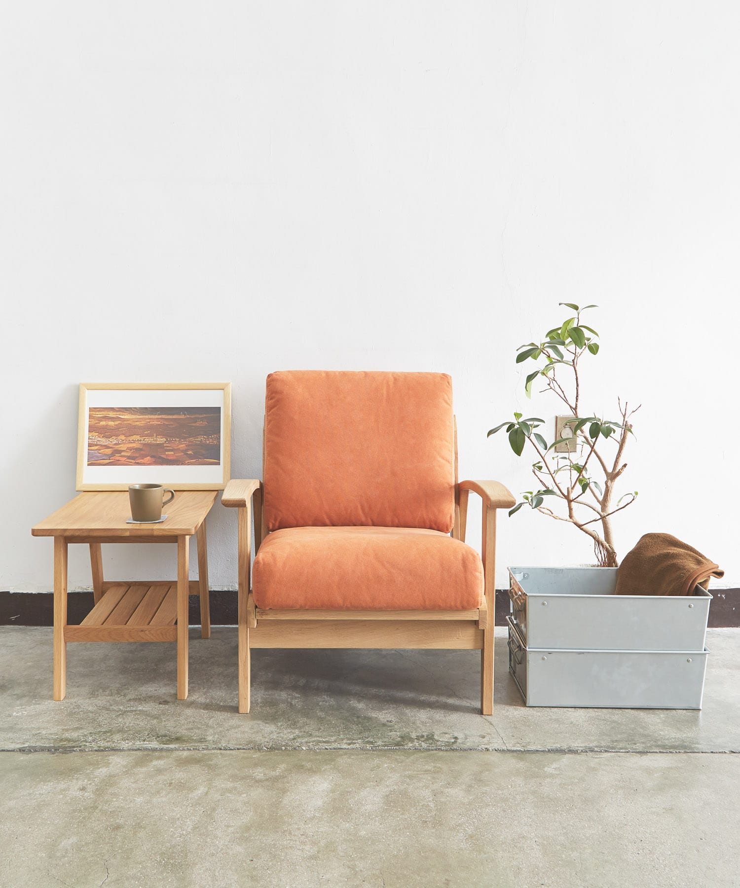BOTHY Canvas Sofa 1P オーク無垢材