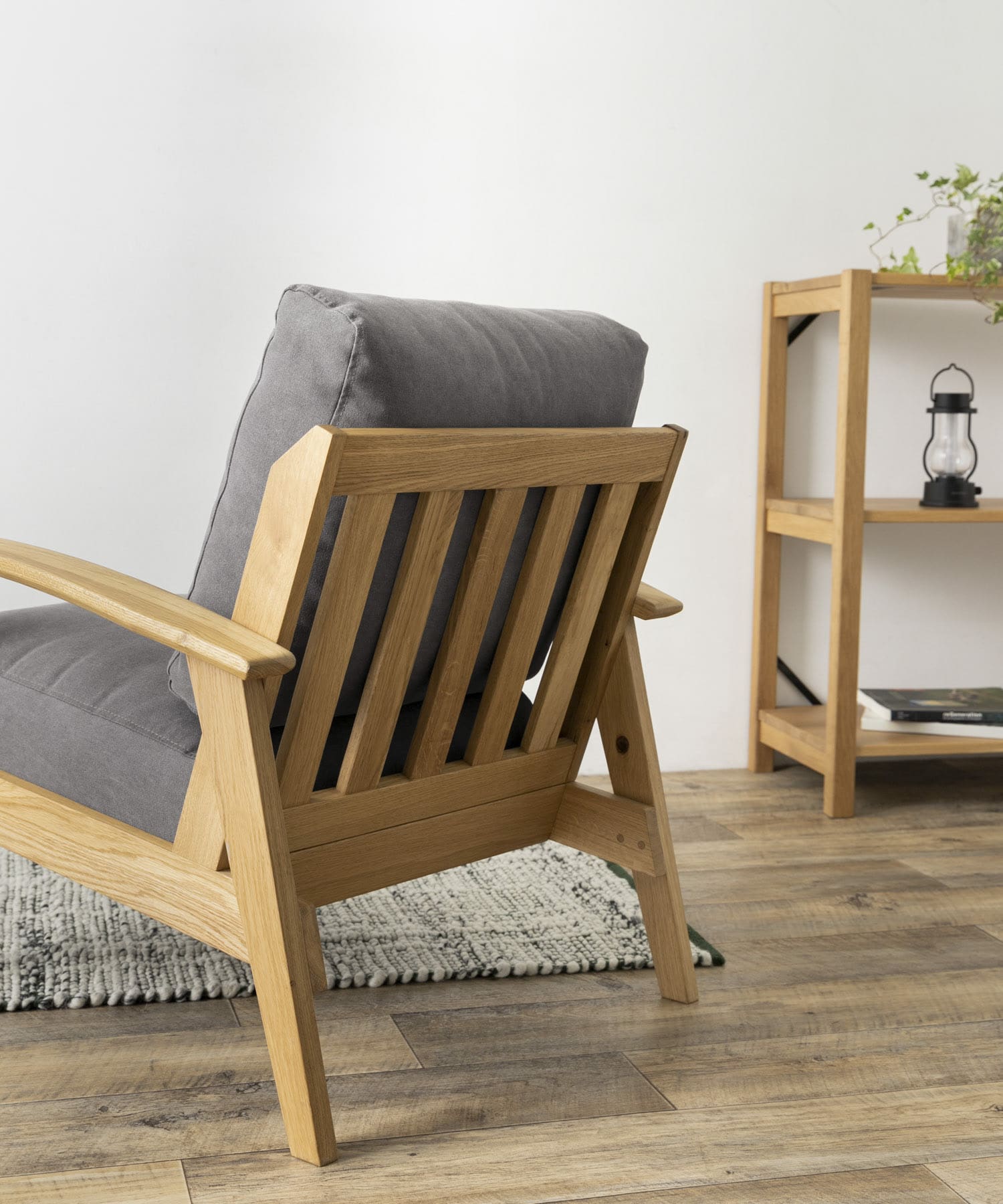 BOTHY Canvas Sofa 1P オーク無垢材 Grey one
