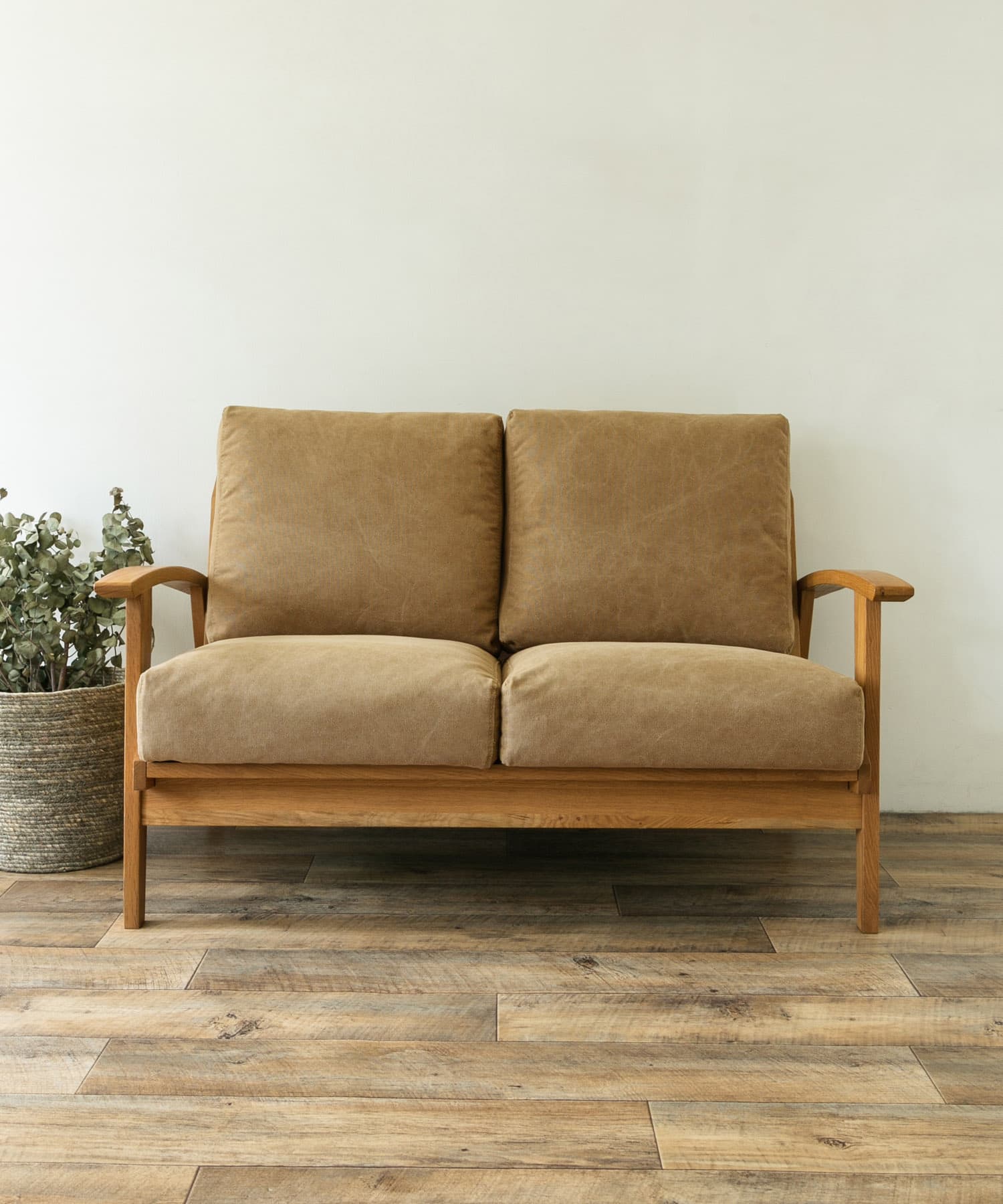 BOTHY Canvas Sofa 2P オーク無垢材