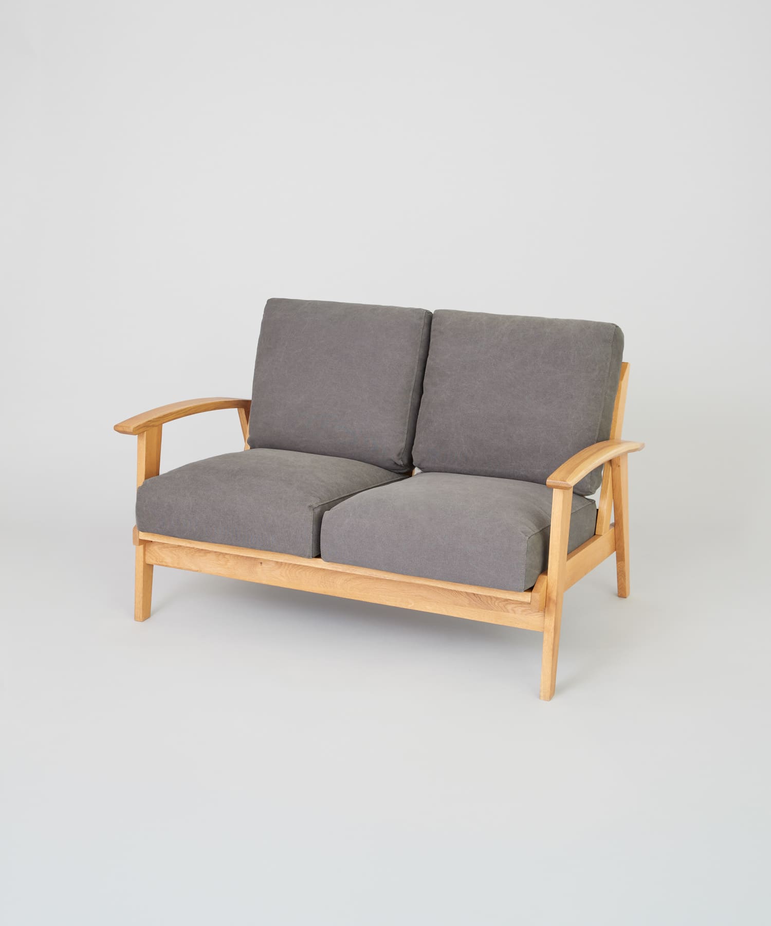BOTHY Canvas Sofa 2P オーク無垢材 Grey one