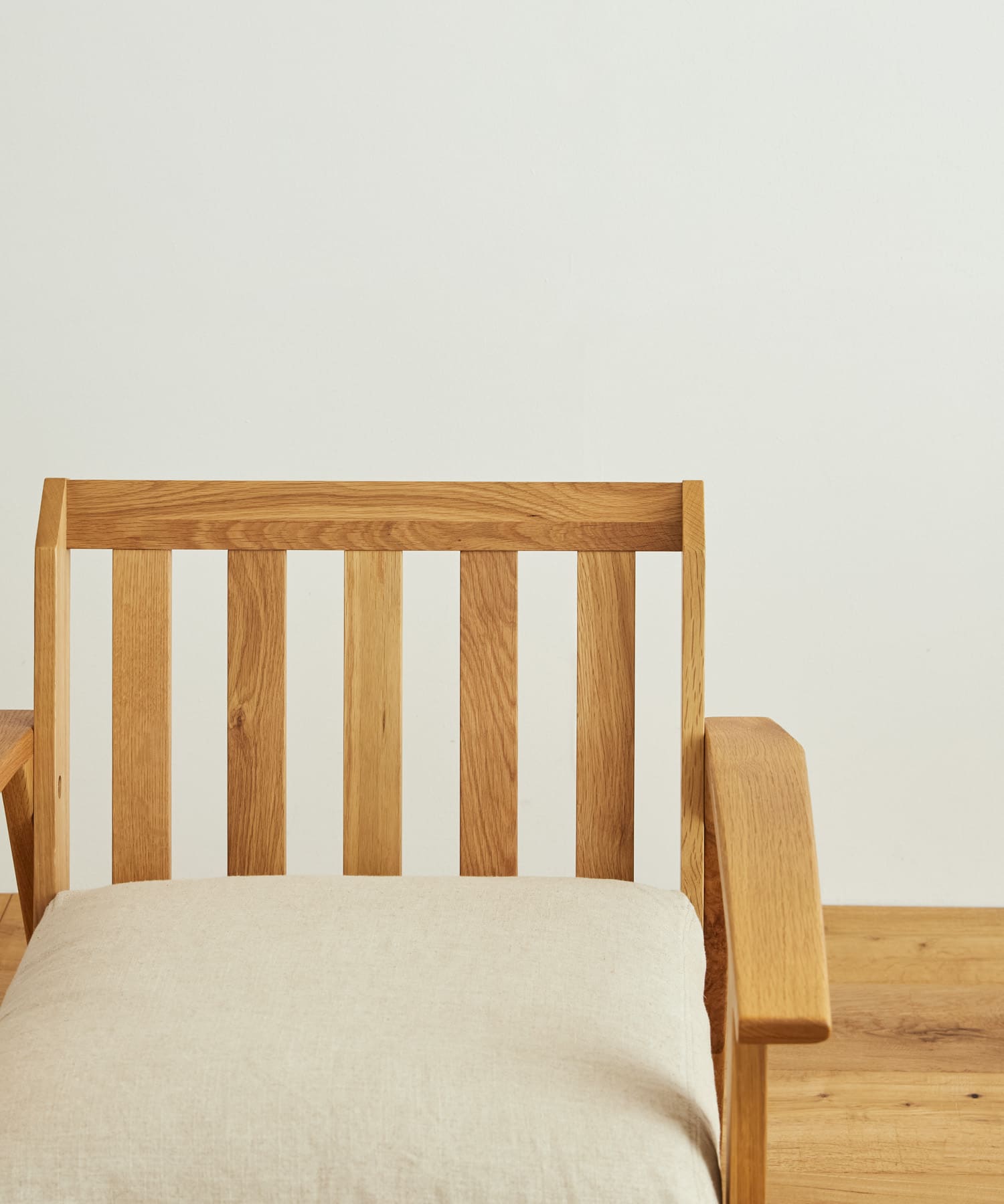 BOTHY　LINEN Sofa 1P オーク無垢材 BEIGE one