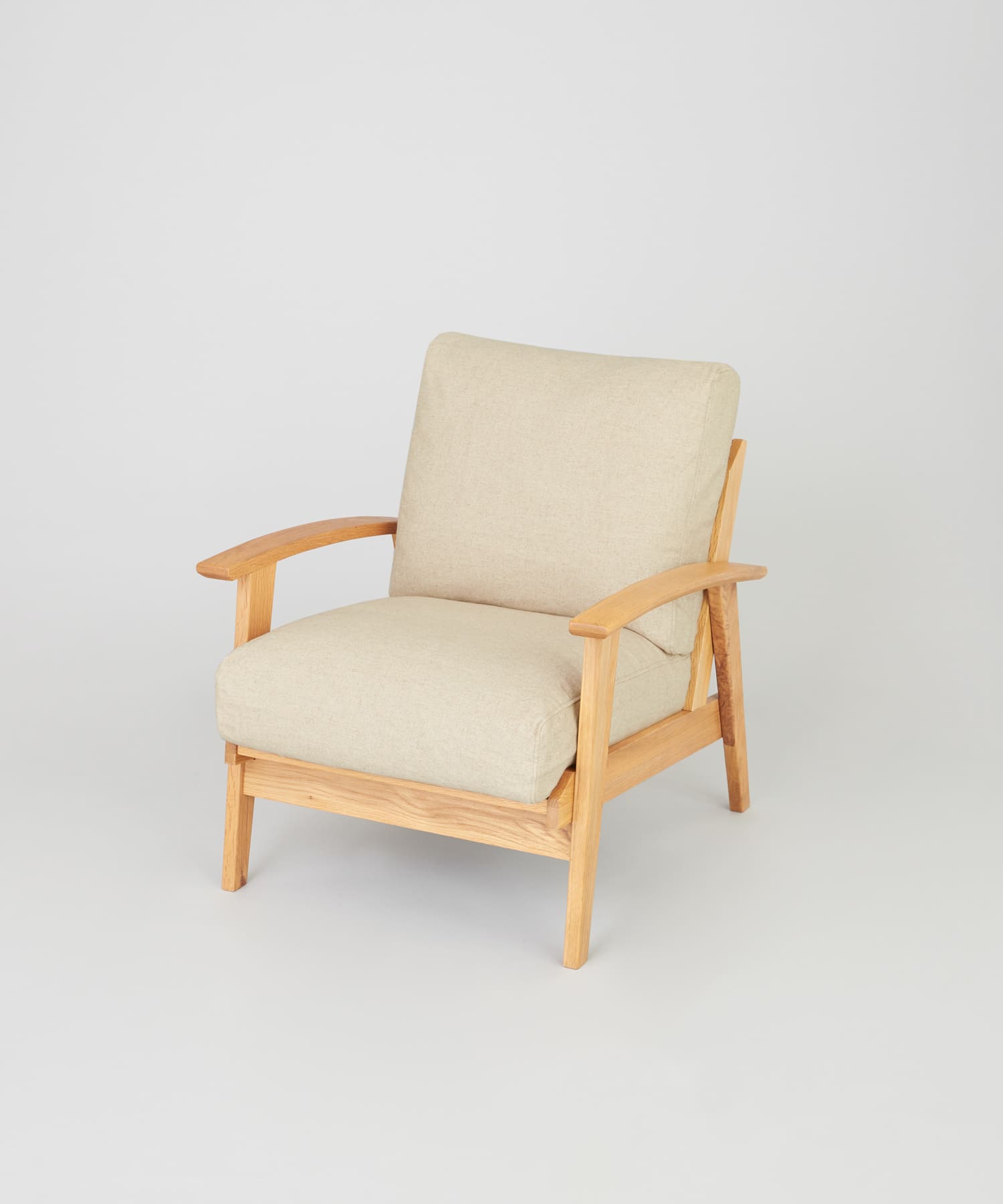 BOTHY　LINEN Sofa 1P オーク無垢材 BEIGE one