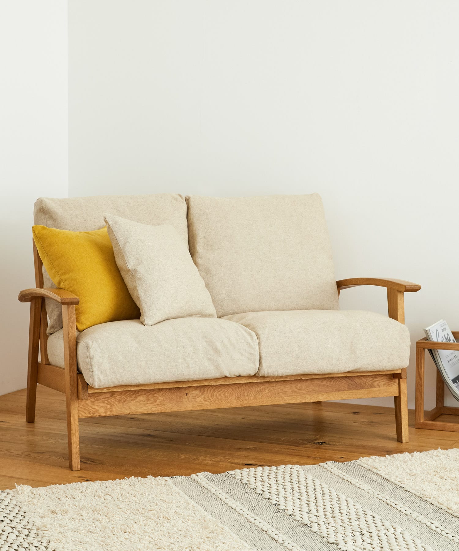BOTHY　LINEN Sofa 2P オーク無垢材