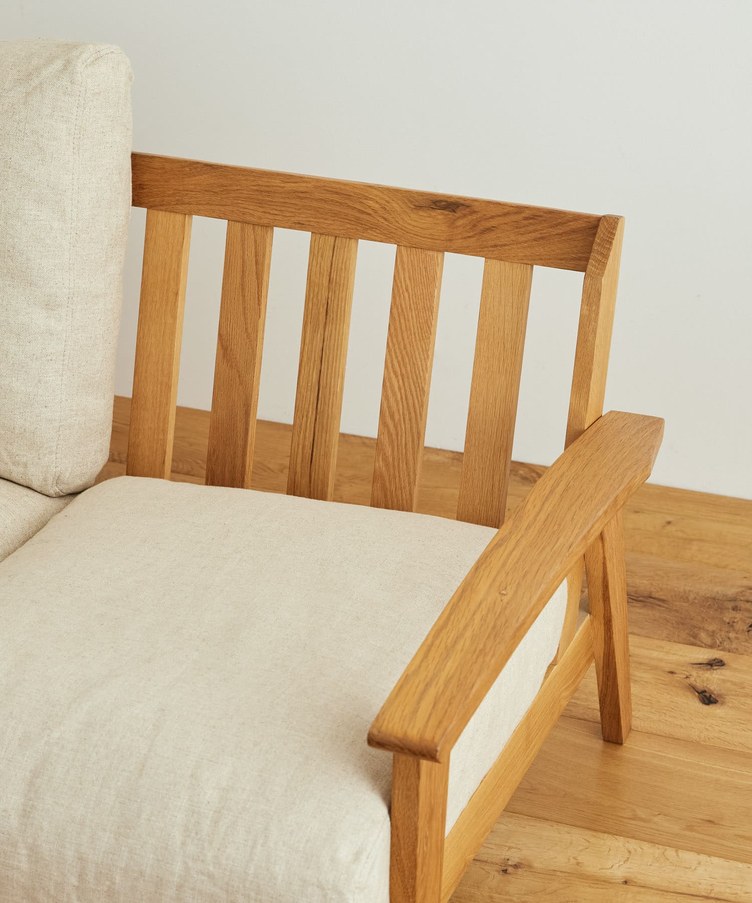 BOTHY　LINEN Sofa 2P オーク無垢材 BEIGE one