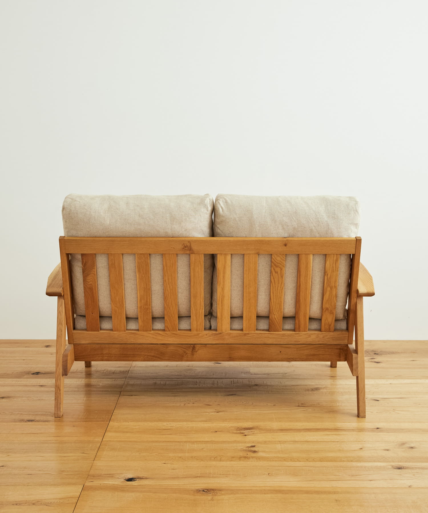 BOTHY　LINEN Sofa 2P オーク無垢材 BEIGE one