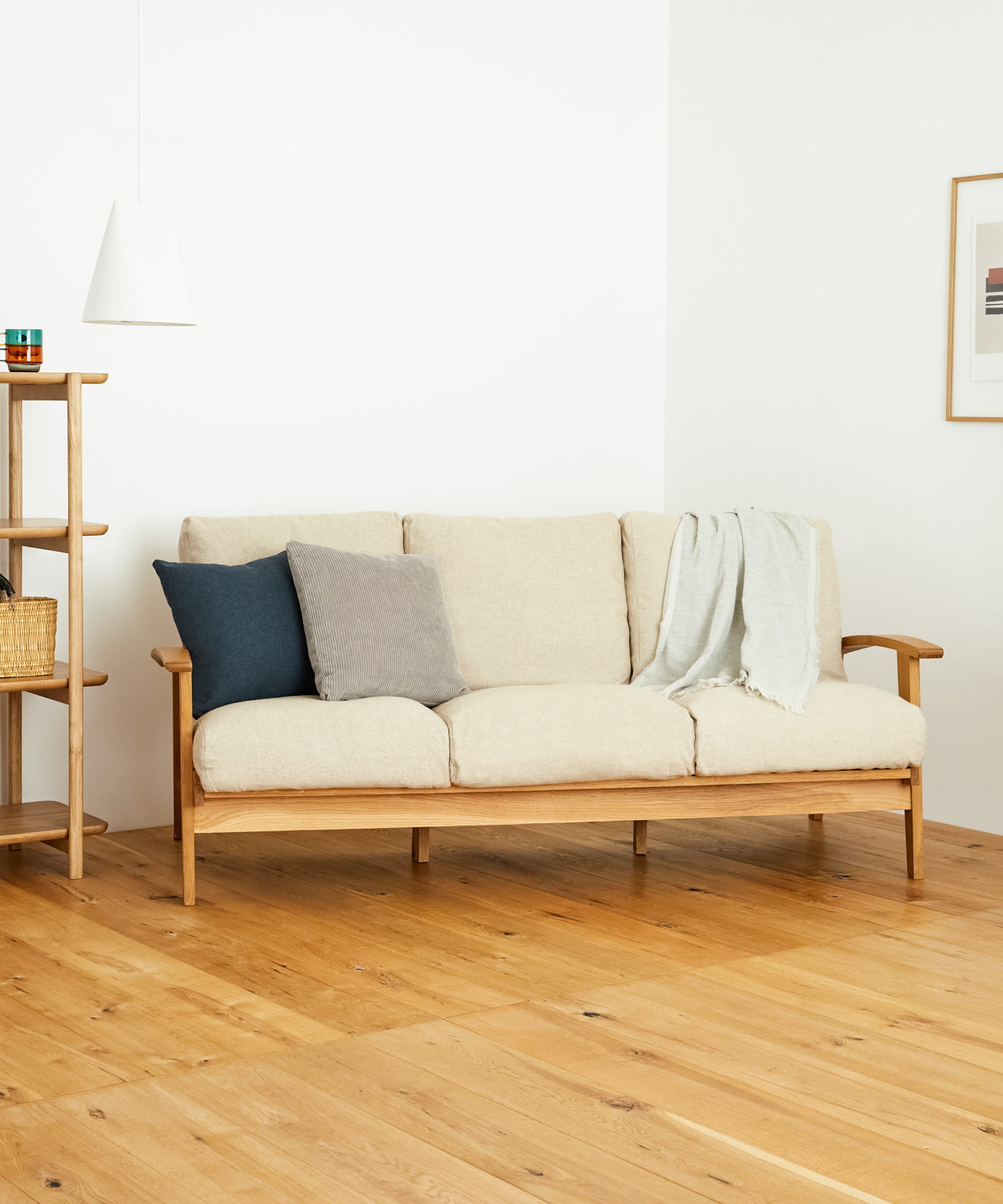 BOTHY Frame Sofa 3シーター(LINEN) BEIGE one
