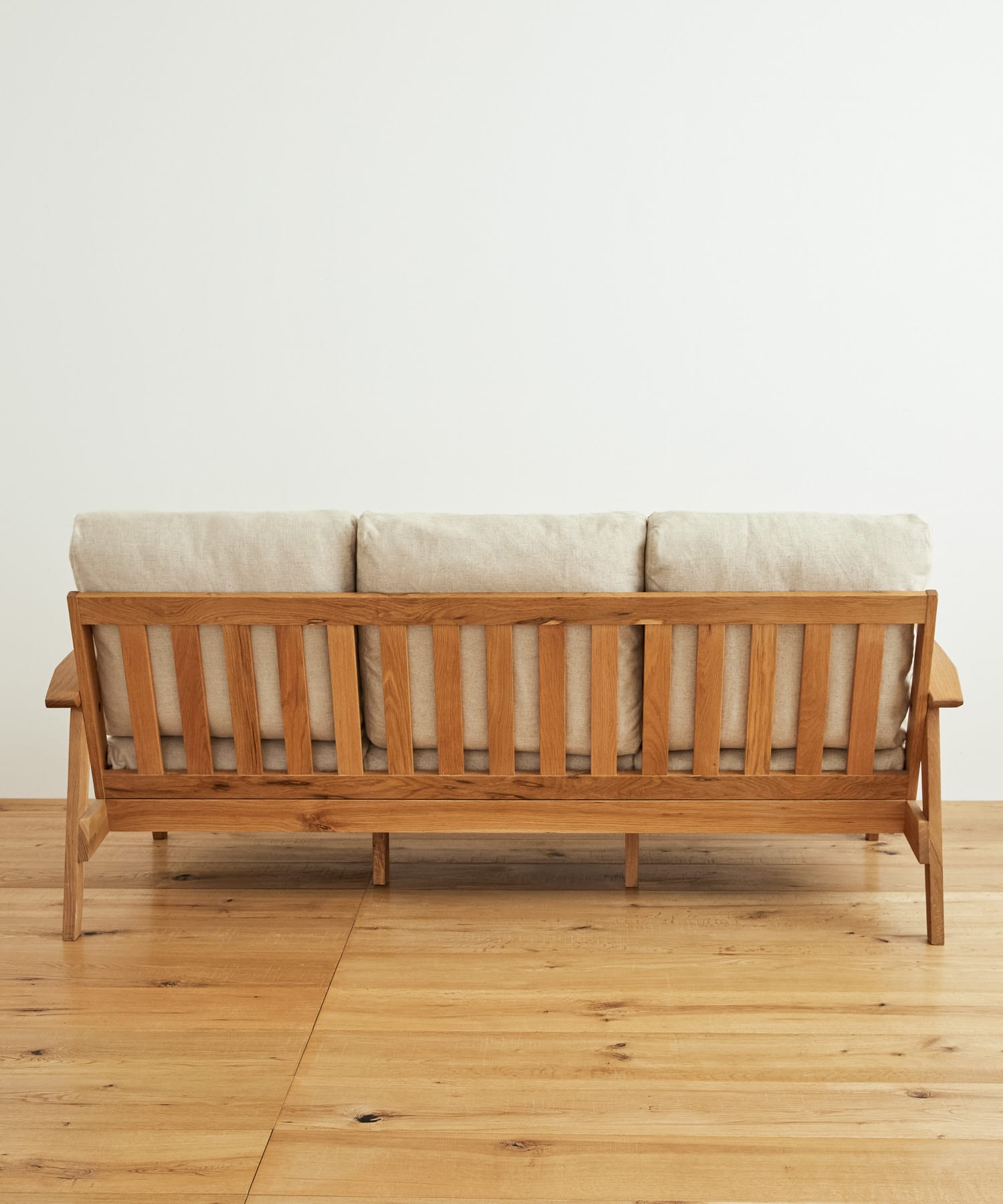 BOTHY　LINEN Sofa 3P オーク無垢材 BEIGE one