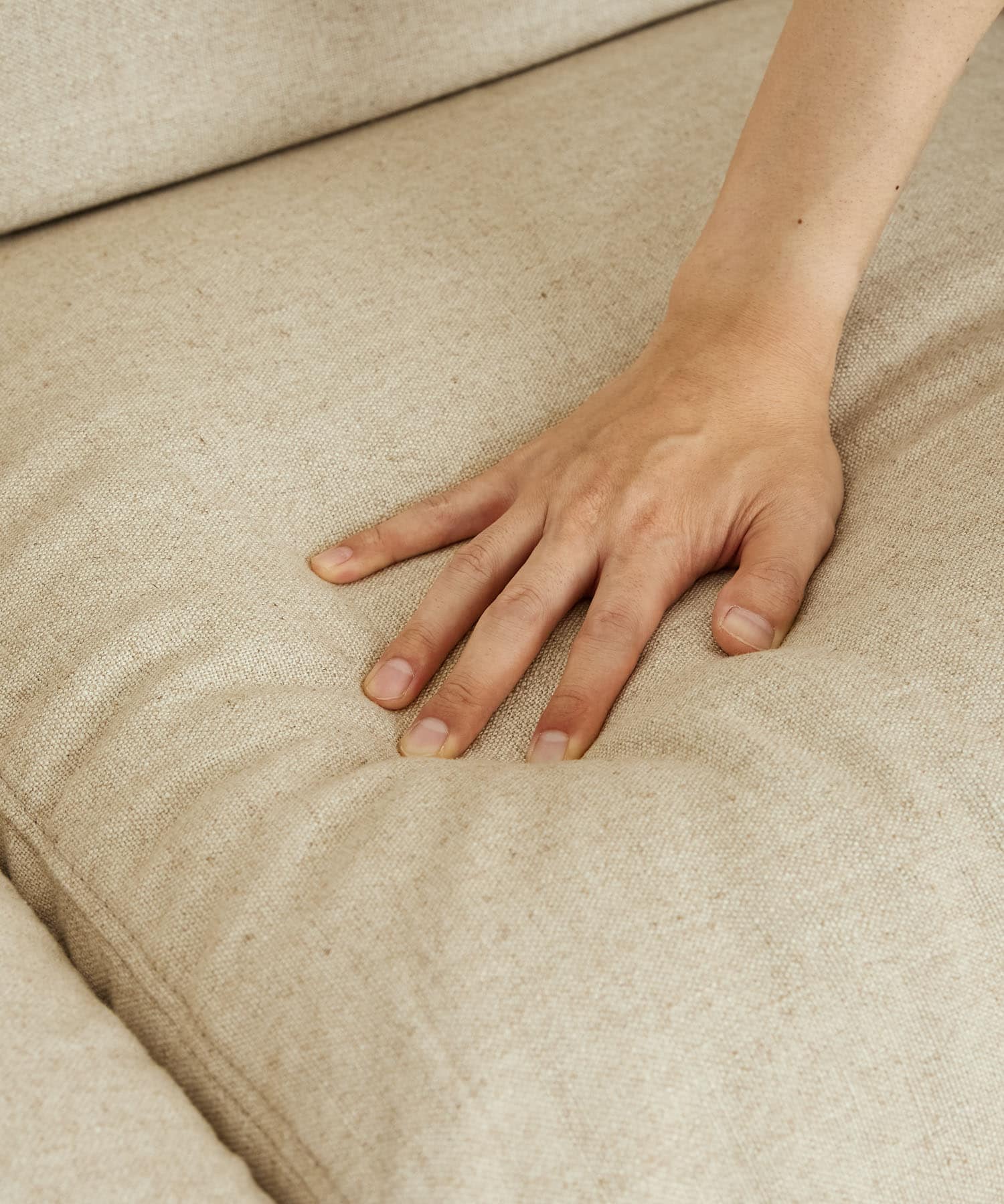 BOTHY　LINEN Sofa 3P オーク無垢材 BEIGE one