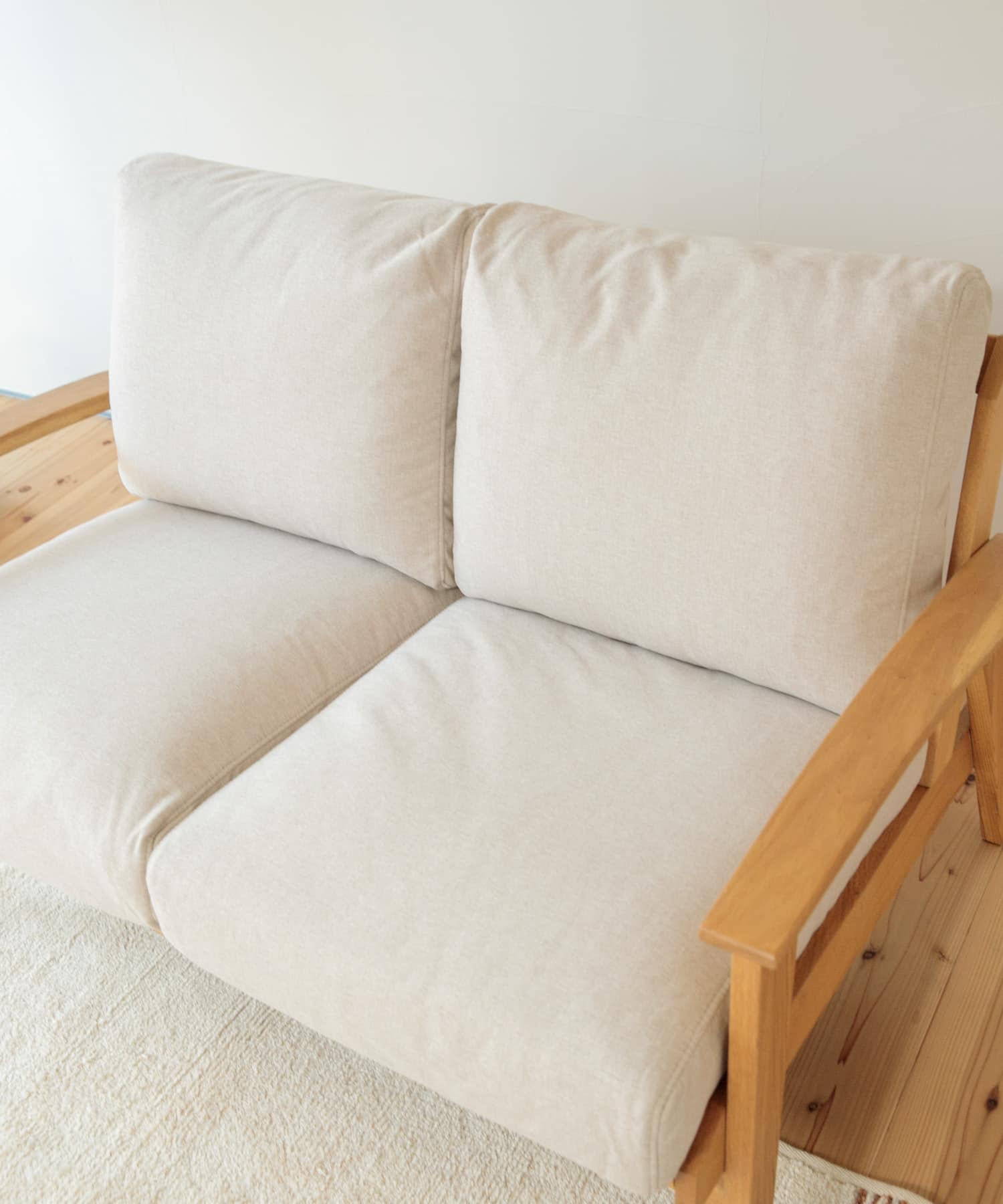 BOTHY　Modern Sofa 2P オーク無垢材 ベージュ one