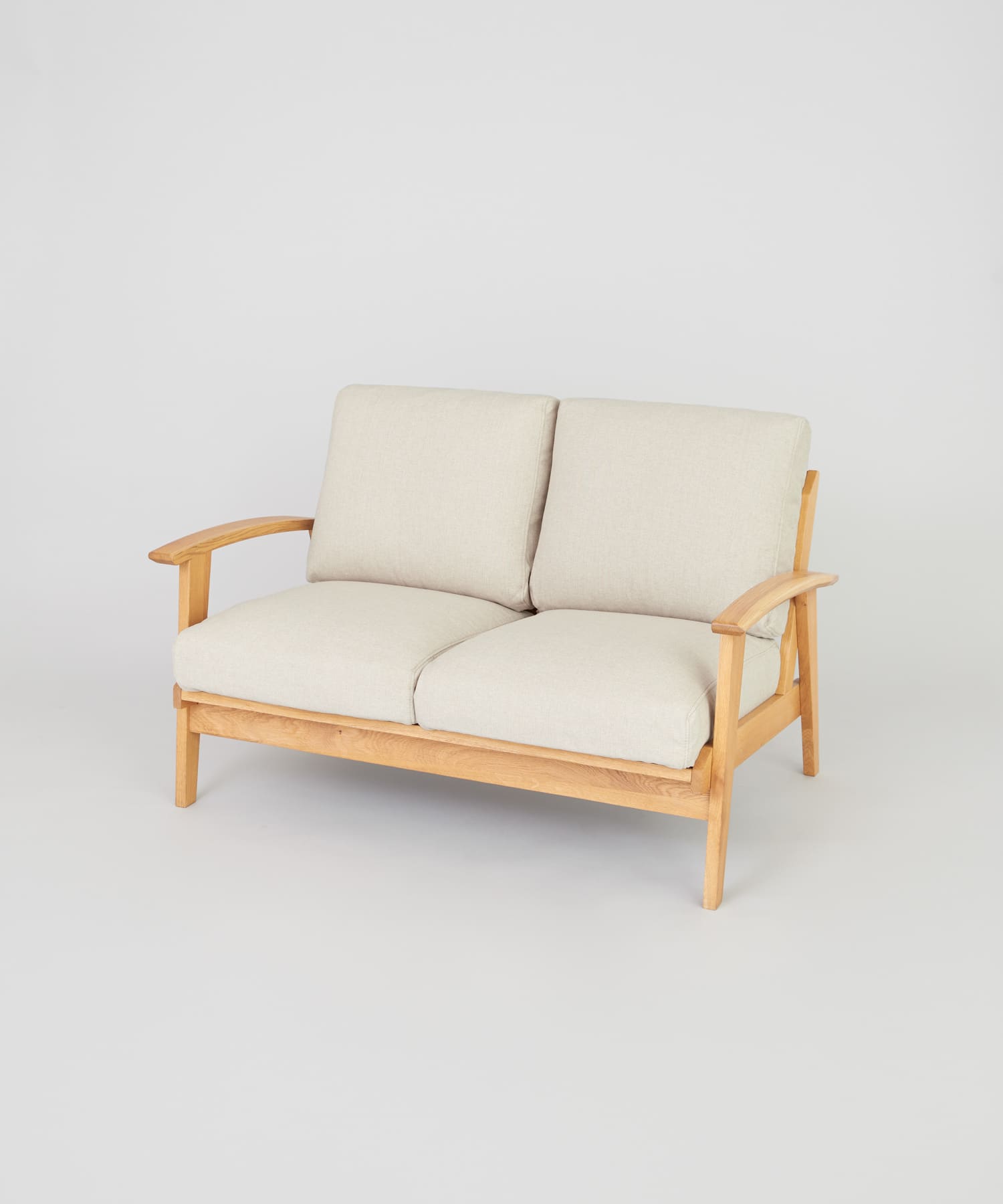 BOTHY　Modern Sofa 2P オーク無垢材 ベージュ one