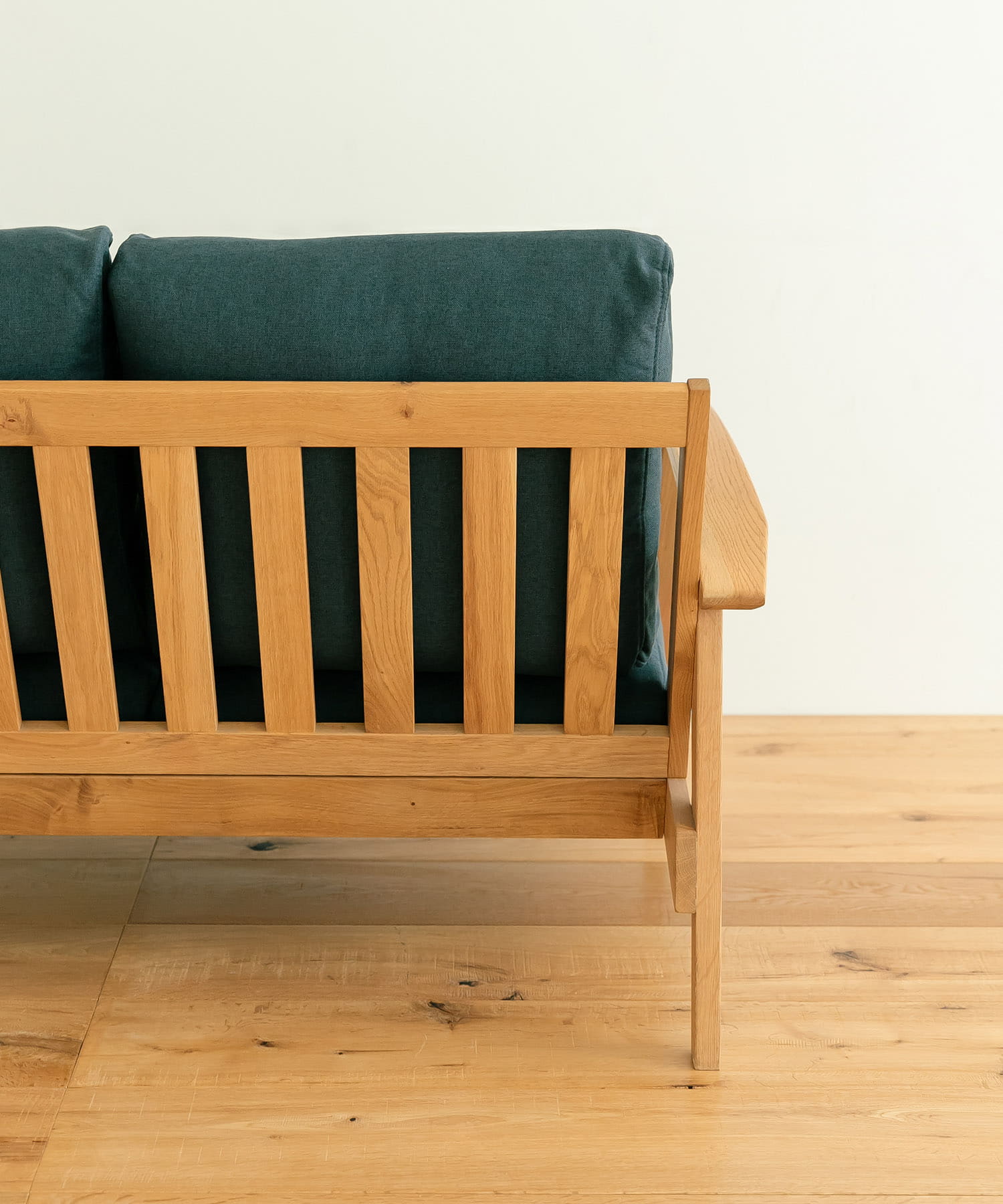 BOTHY　Modern Sofa 2P オーク無垢材 ブルーグリーン one