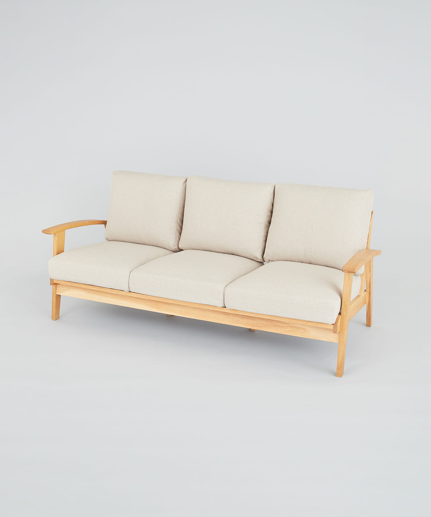 BOTHY Modern Sofa 3P オーク無垢材 ベージュ one