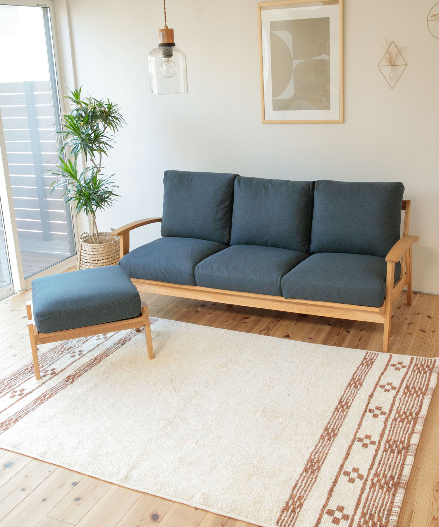 BOTHY Frame Sofa 3シーター(Modern) ブルーグリーン one
