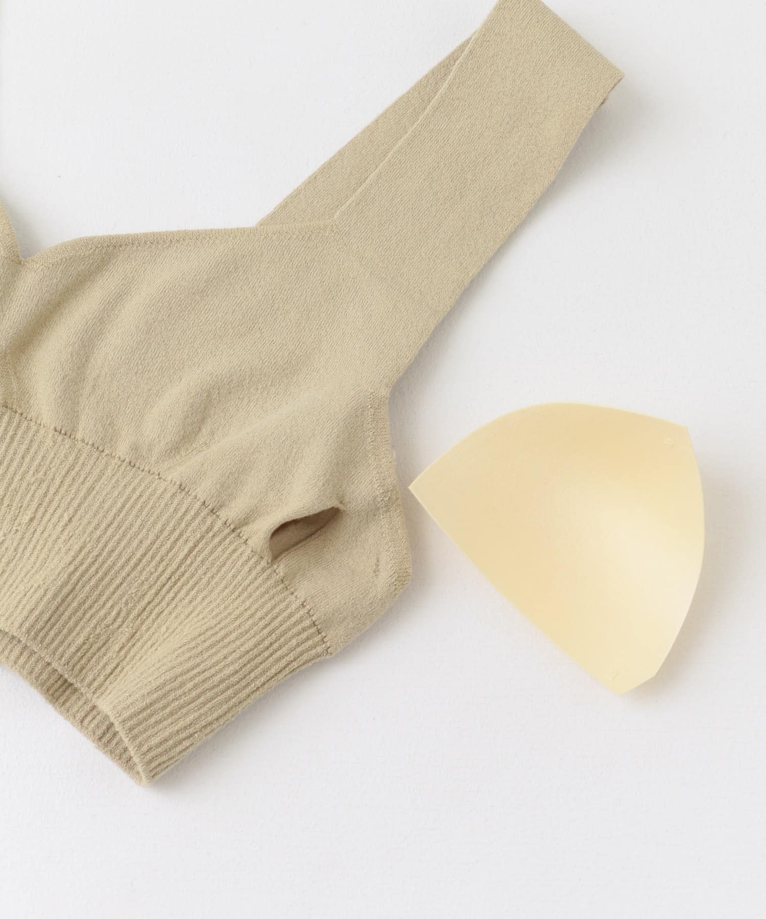 『WEB/一部店舗限定』unfil　organic cotton bra top grassbeige 1