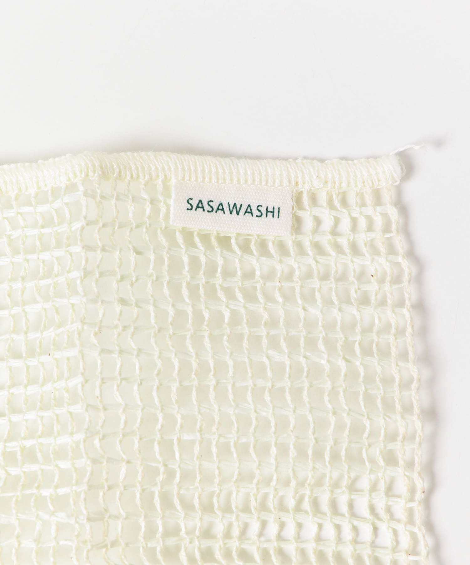 SASAWASHI　メッシュボディタオル しっかりタイプ オフホワイト -