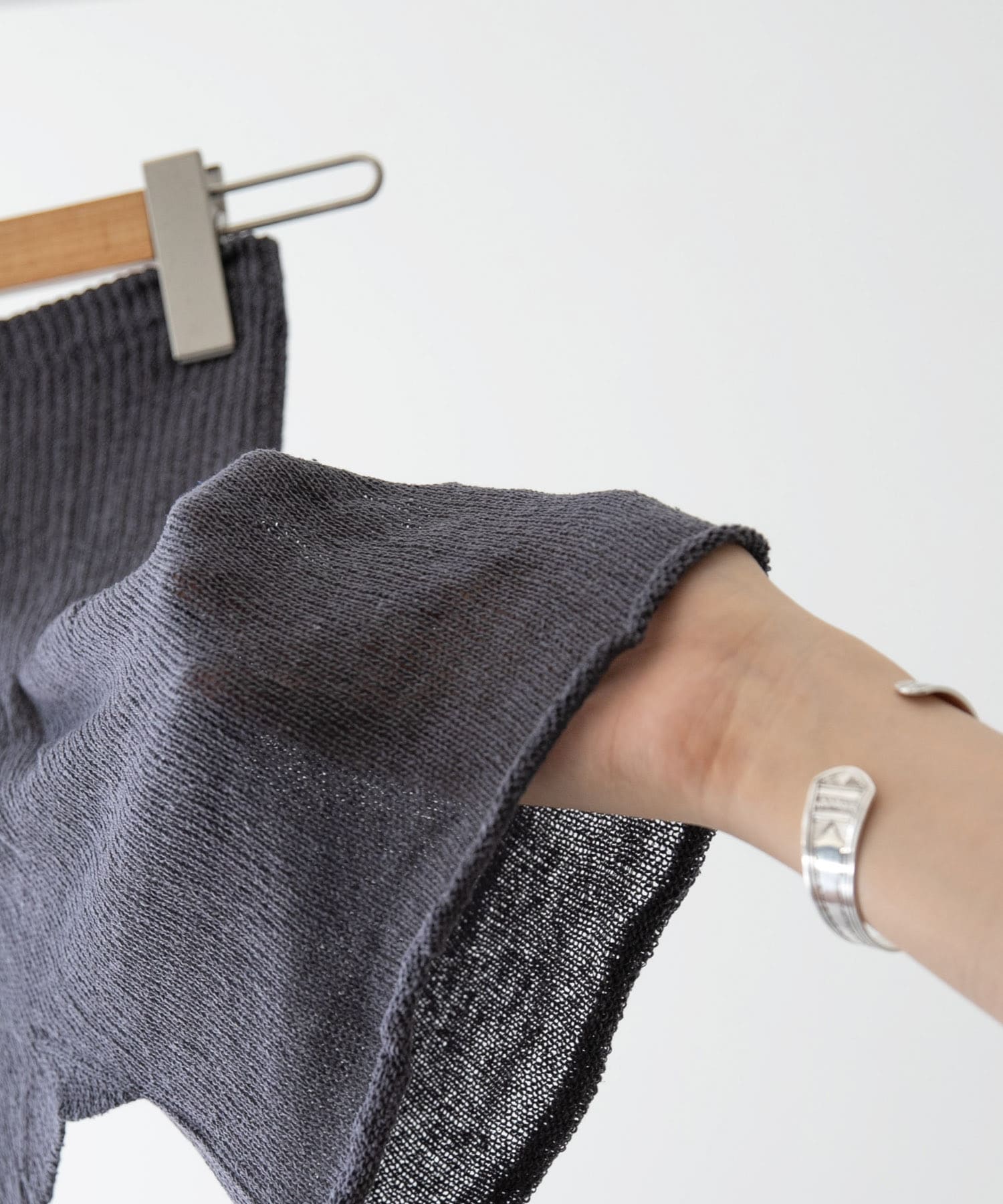 『WEB限定』meri ja kuu　2分丈インナーパンツシルク charcoal one