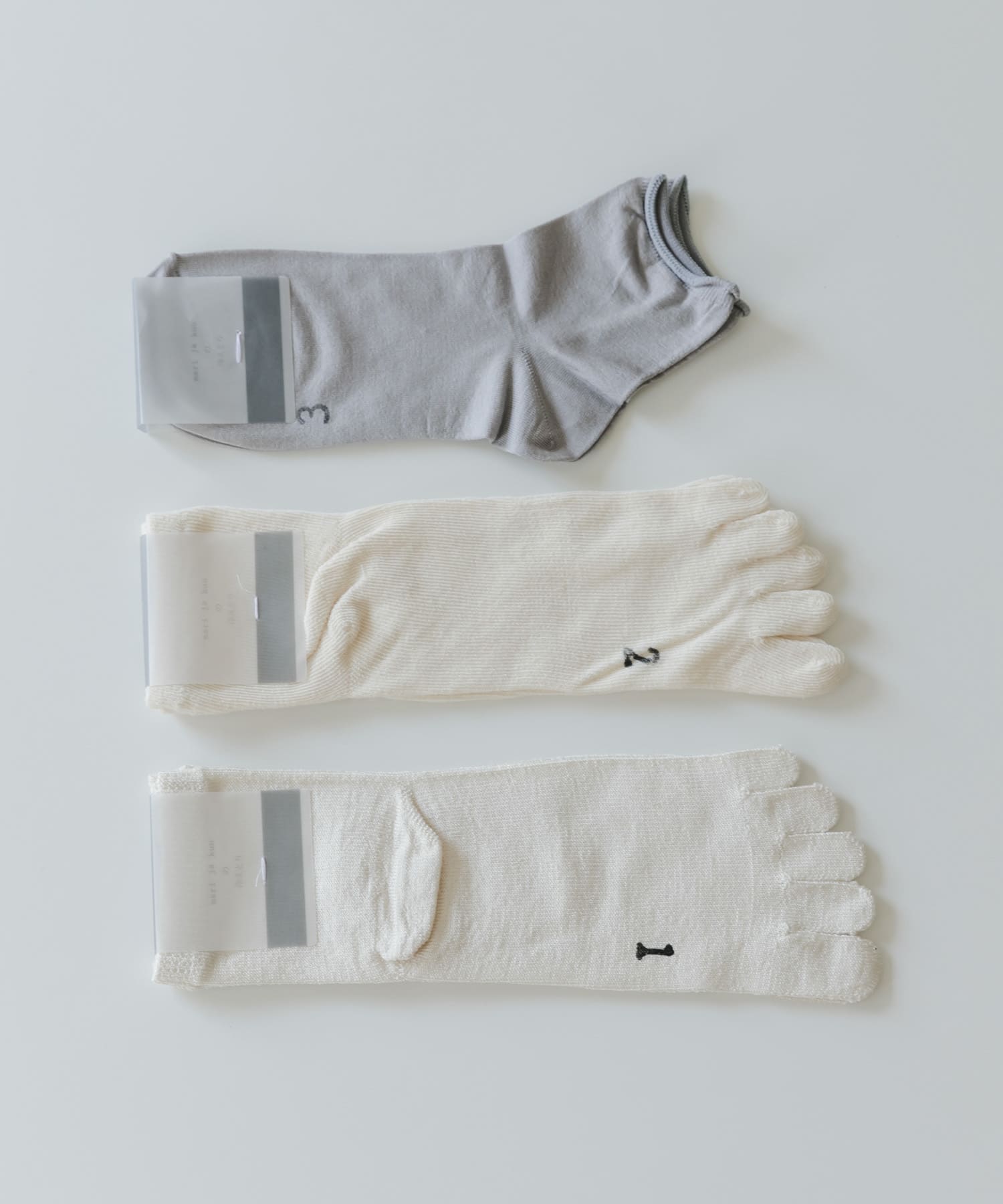 『WEB限定』meri ja kuu　3足目シルク(単品) kinari -