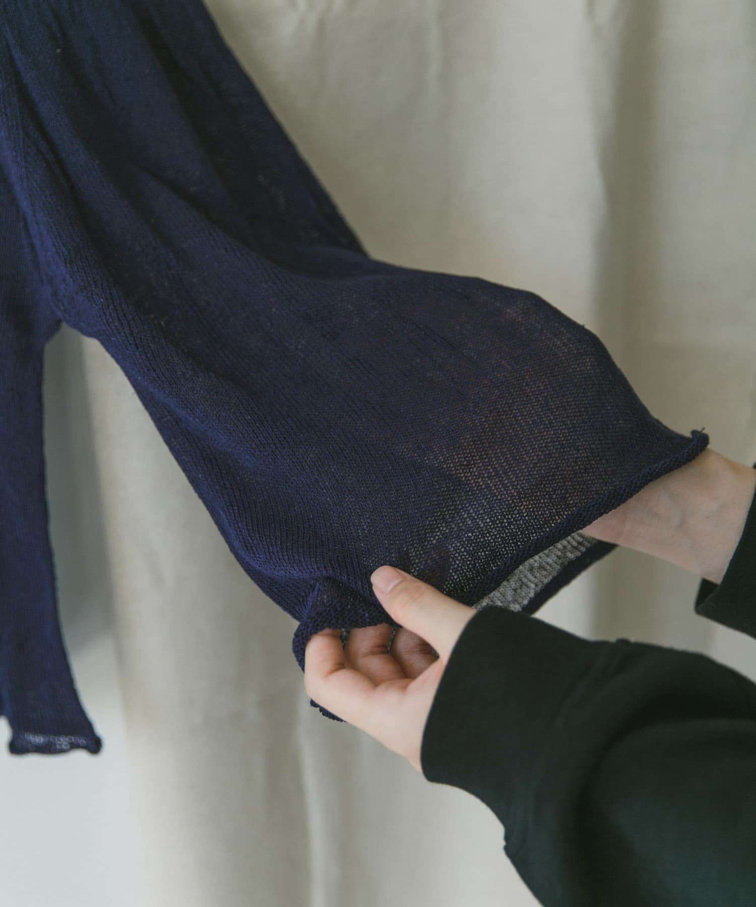 『WEB限定』meri ja kuu　4分丈インナーパンツ シルク navy one