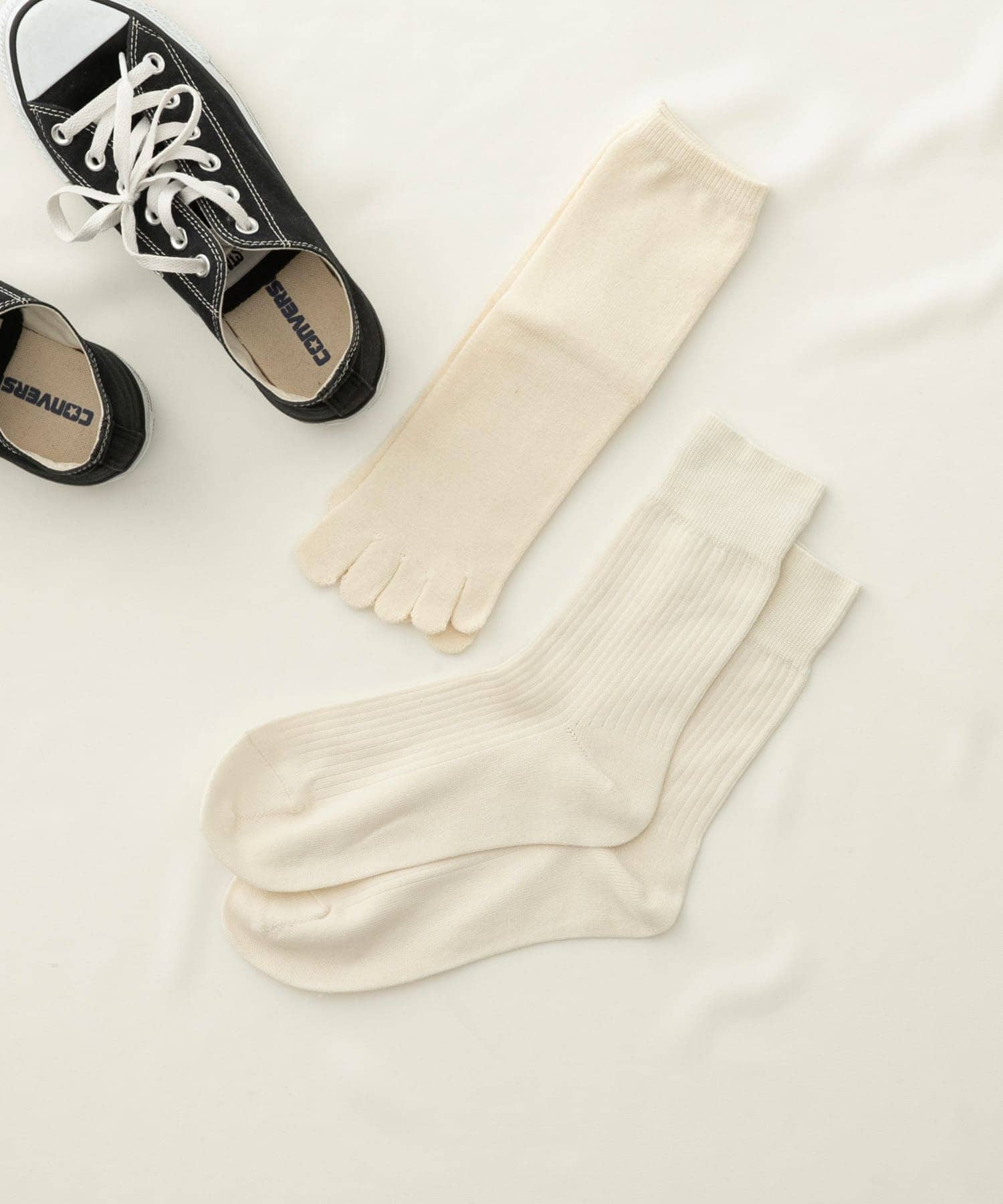 meri ja kuu　2足セット シルクコットン ivory -