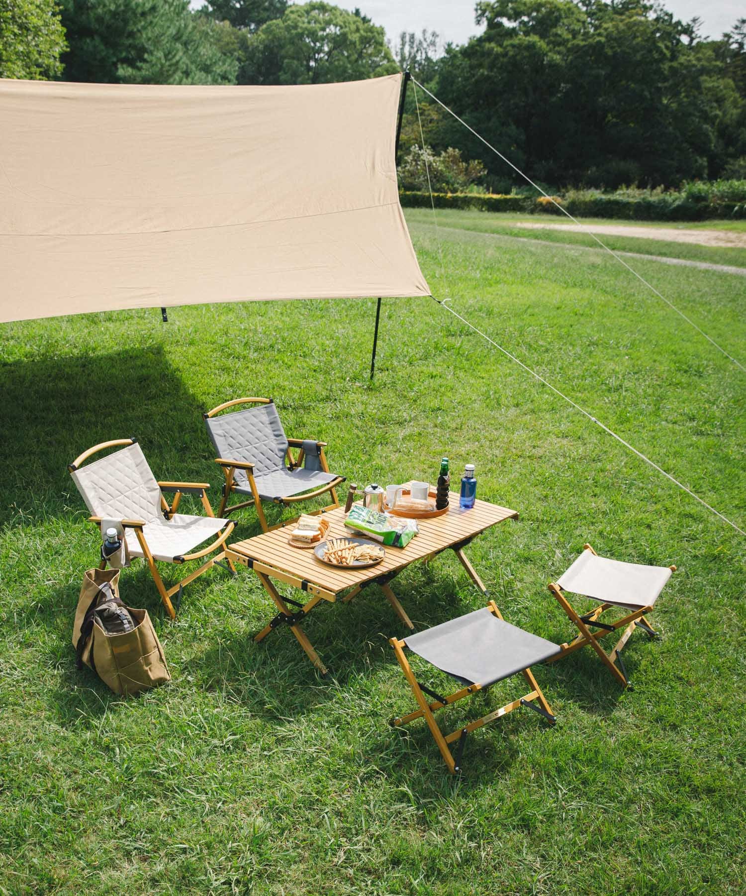 『別注』WAQ×DOORS　FOLDING WOOD CHAIR EXCLUSIVE グレー 0