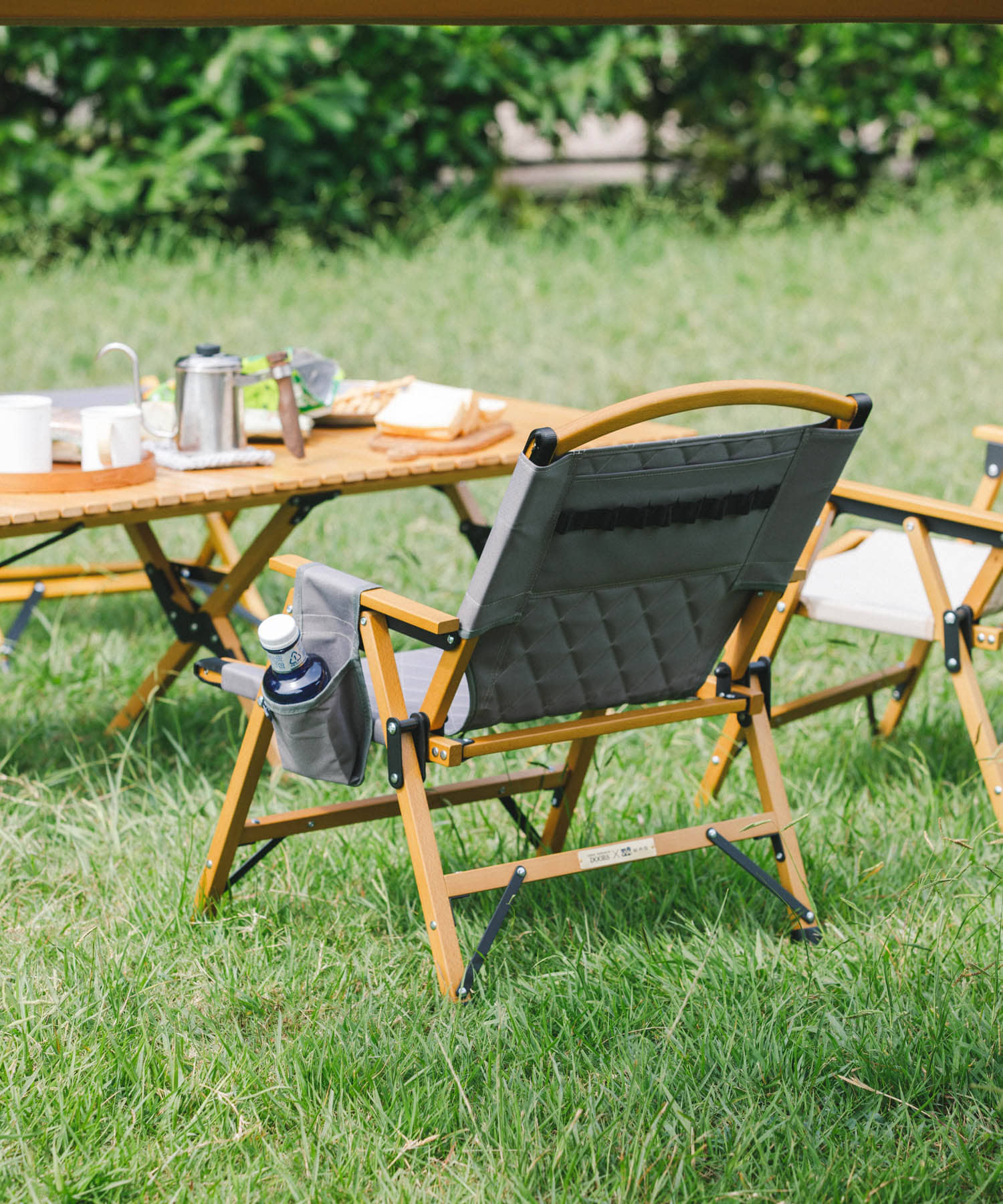 『別注』WAQ×DOORS　FOLDING WOOD CHAIR EXCLUSIVE グレー 0