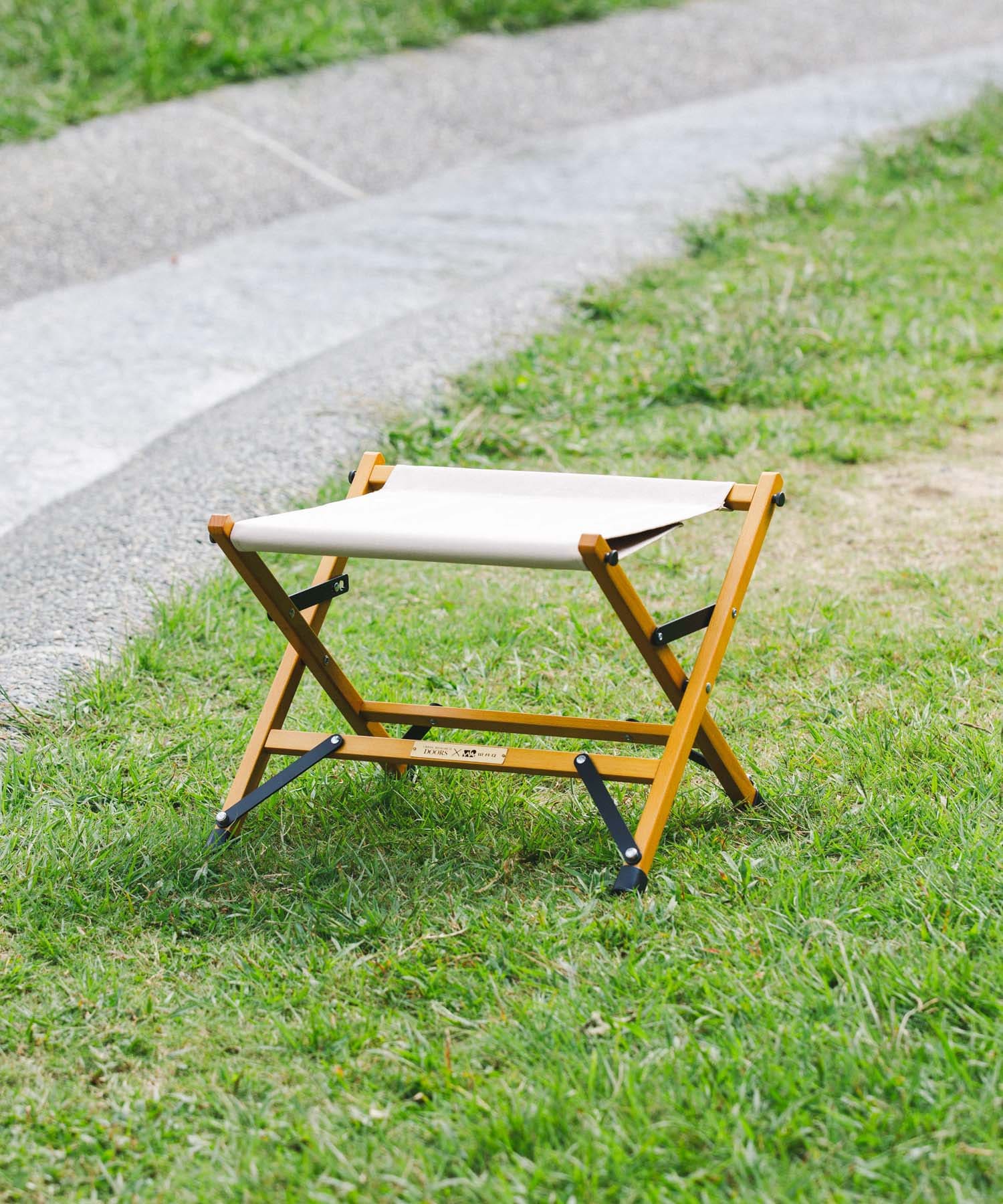 WAQ×DOORS　FOLDING WOOD STOOL EXCLU ベージュ 0
