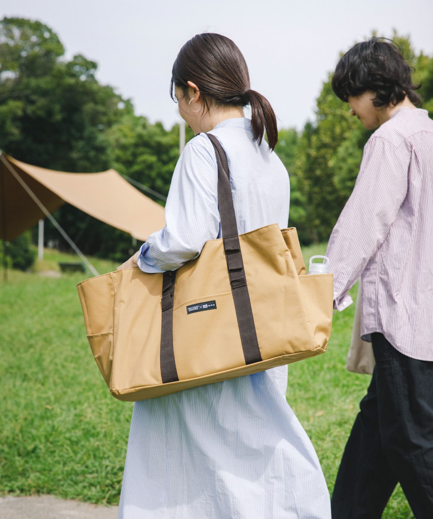 WAQ×DOORS　TOTE BAG&COOLER BAG タン FREE