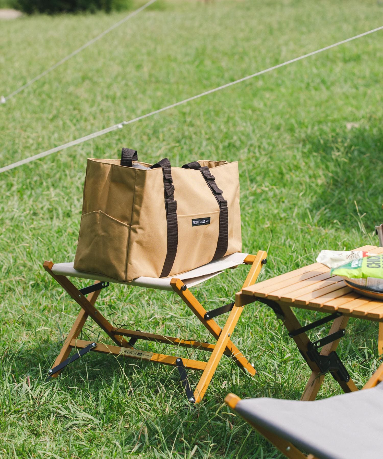 WAQ×DOORS　TOTE BAG&COOLER BAG タン FREE
