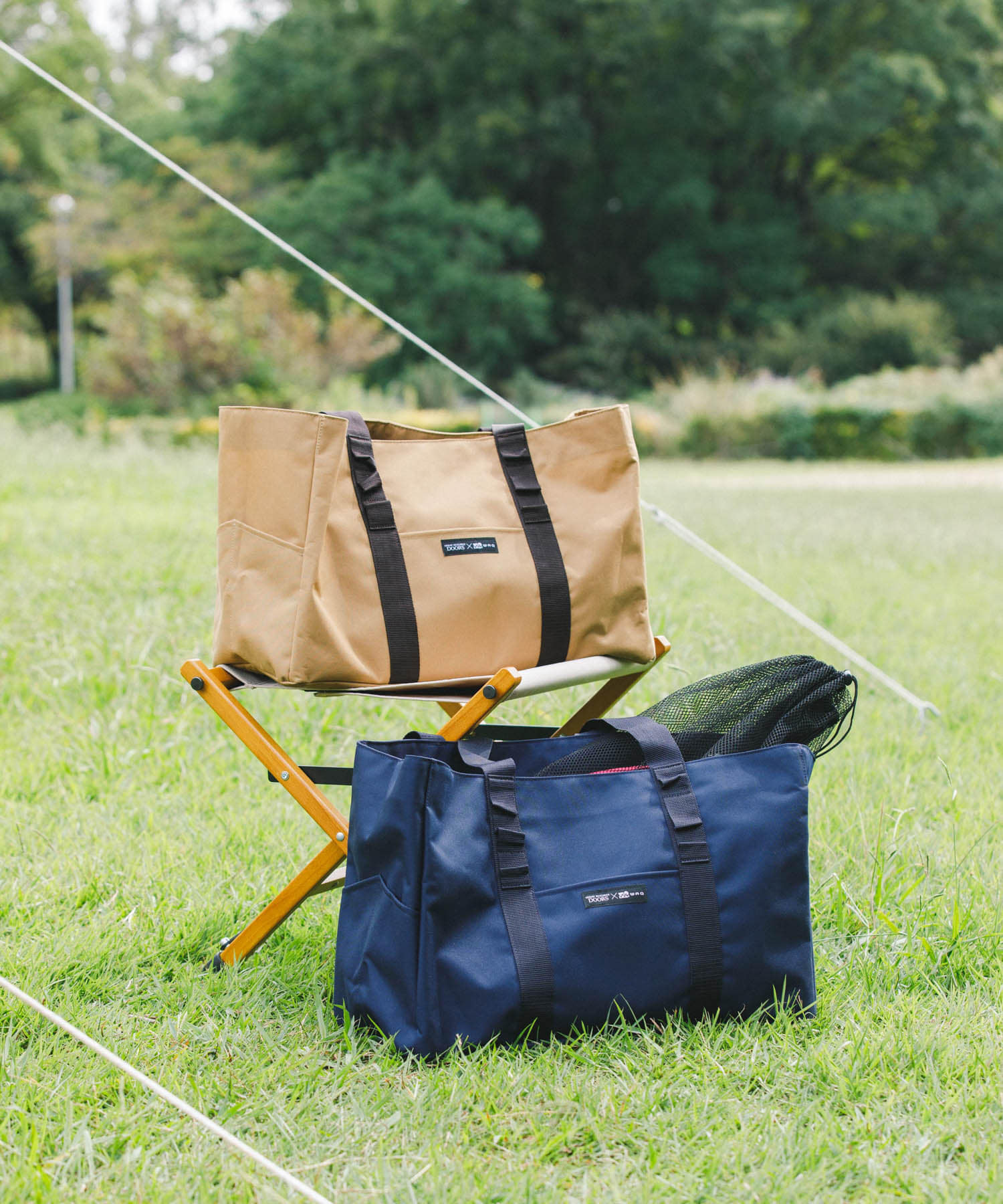 WAQ×DOORS TOTE BAG&COOLER BAG(FREE タン): キャンプ用品