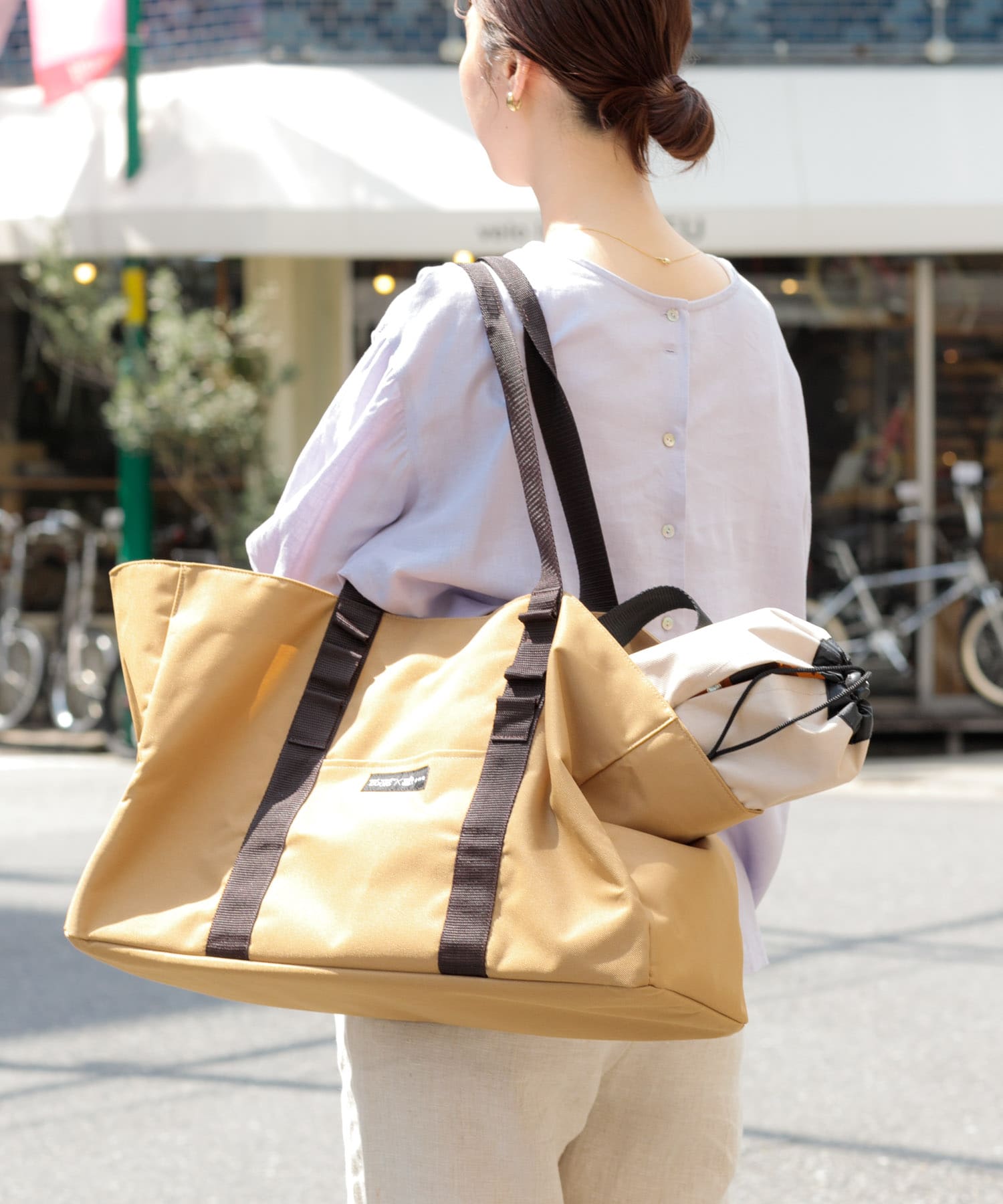 WAQ×DOORS　TOTE BAG&COOLER BAG タン FREE