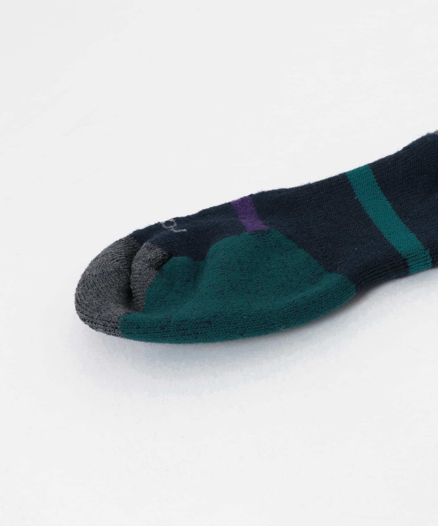 POINT6　mixed stripe medium dark navy M