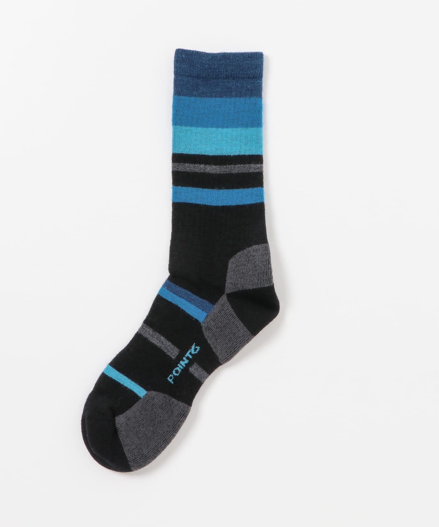 POINT6　mixed stripe medium black/olv M