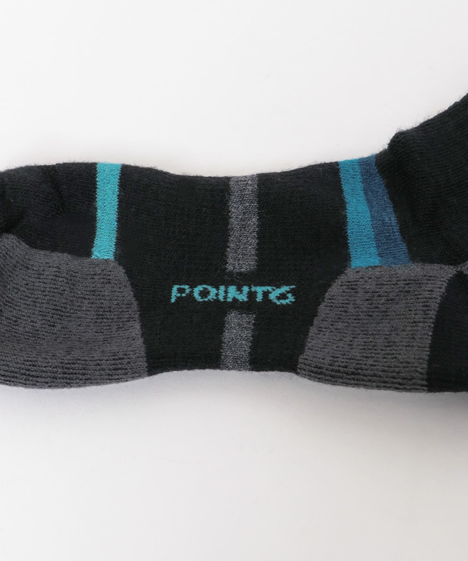 POINT6　mixed stripe medium black/olv M
